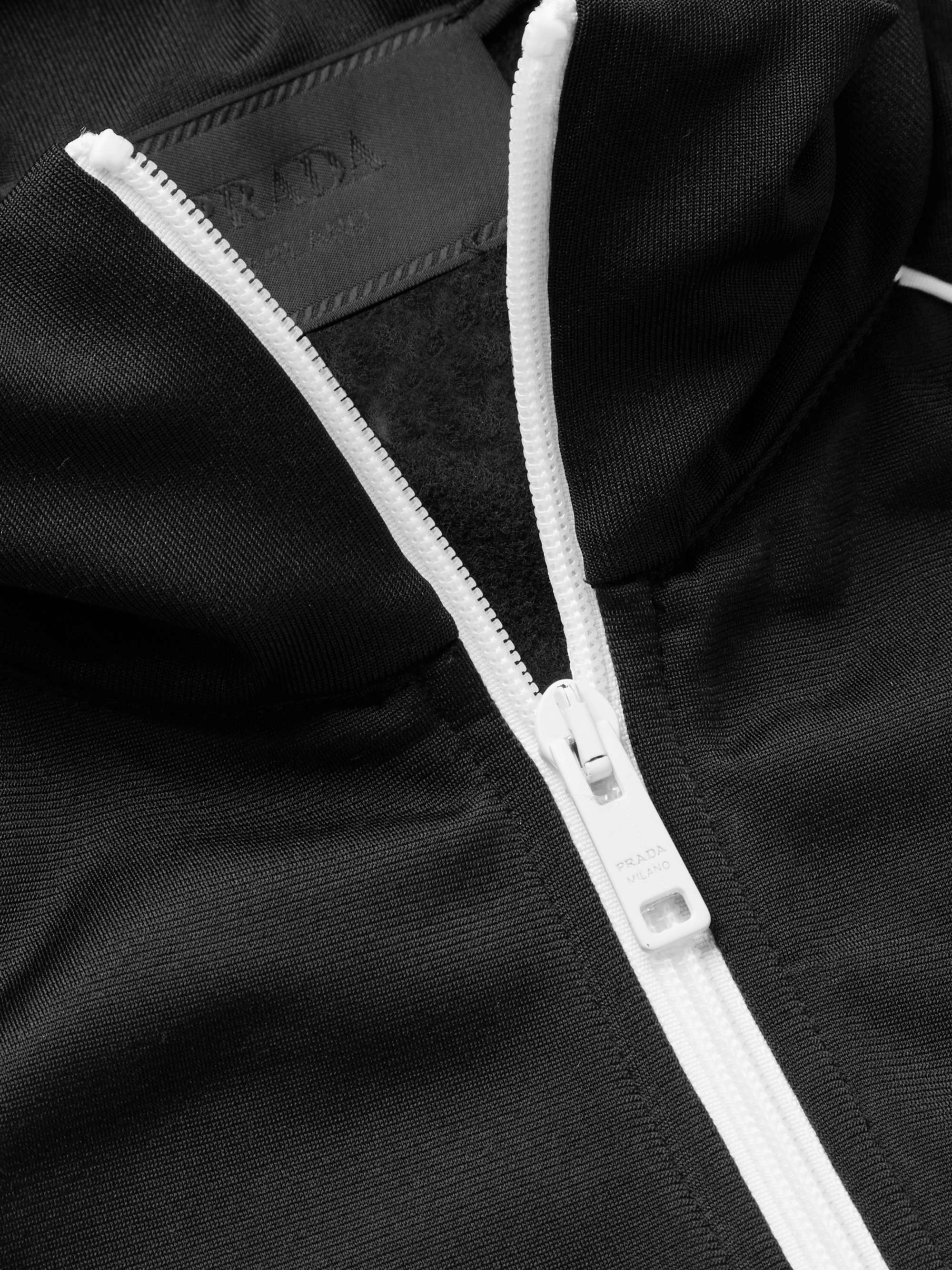 PRADA Shell-Trimmed Tech-Jersey Track Jacket