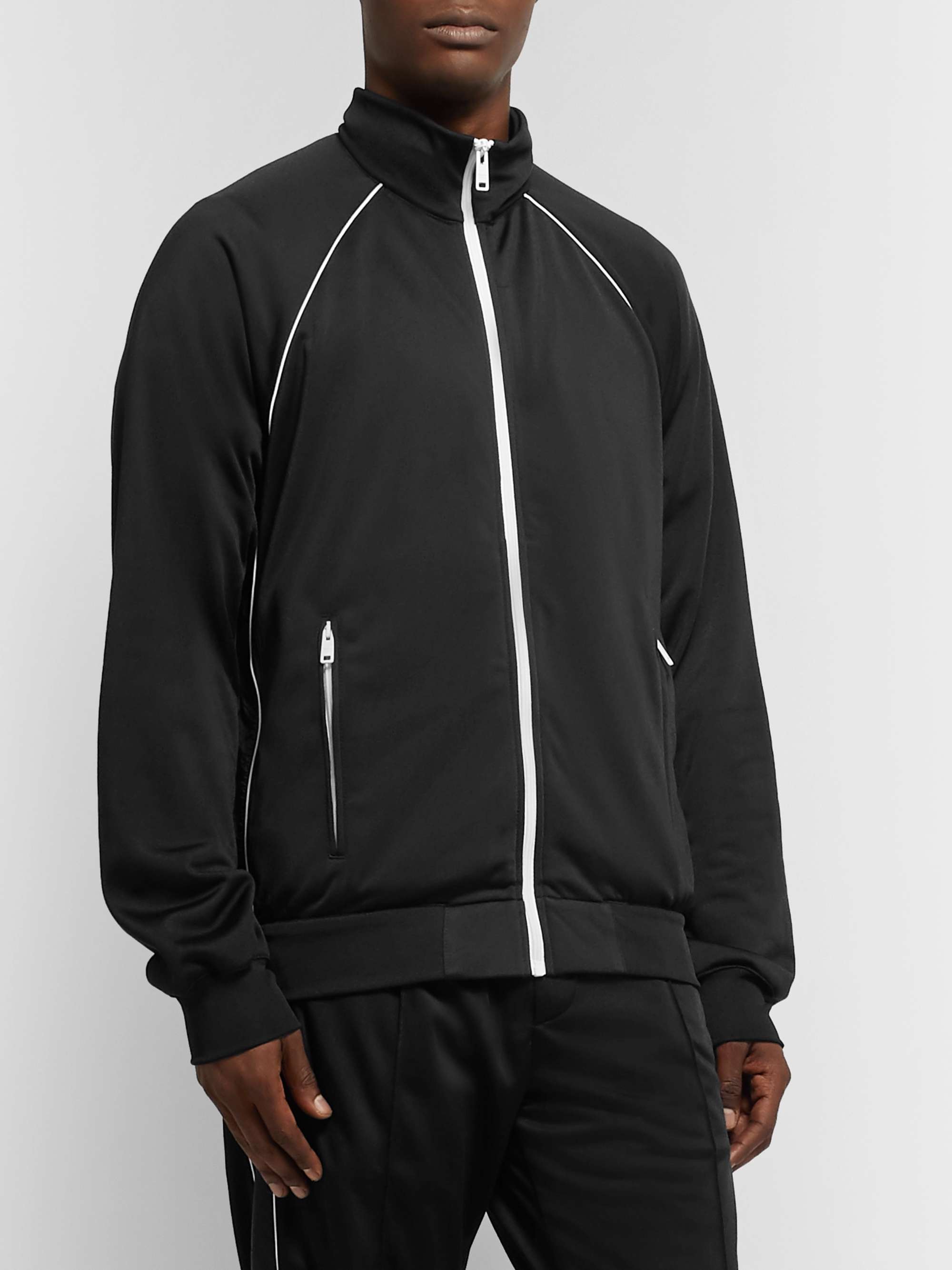 PRADA Shell-Trimmed Tech-Jersey Track Jacket