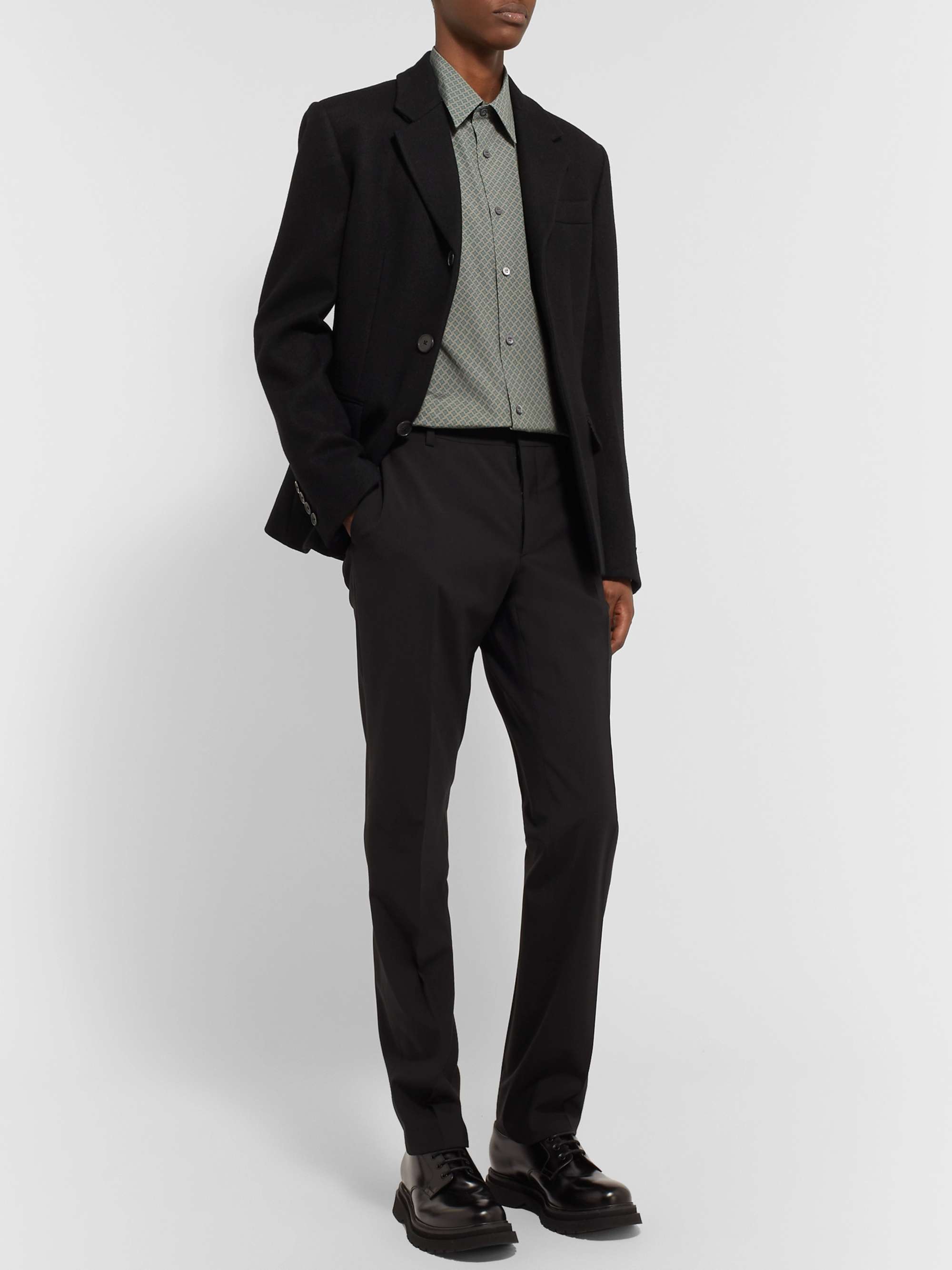 PRADA Printed Cotton-Blend Poplin Shirt