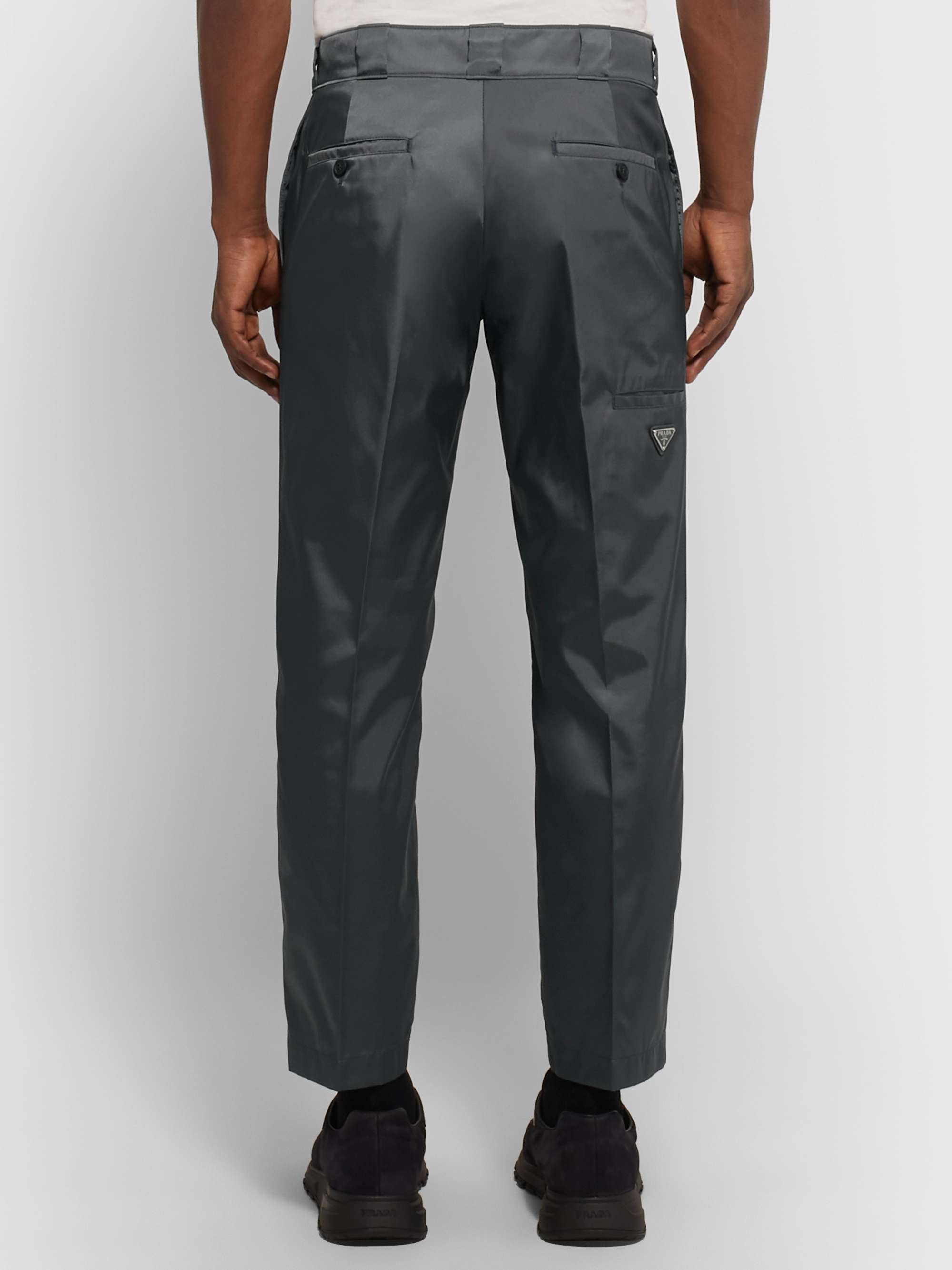 PRADA Logo-Appliquéd Nylon-Gabardine Trousers