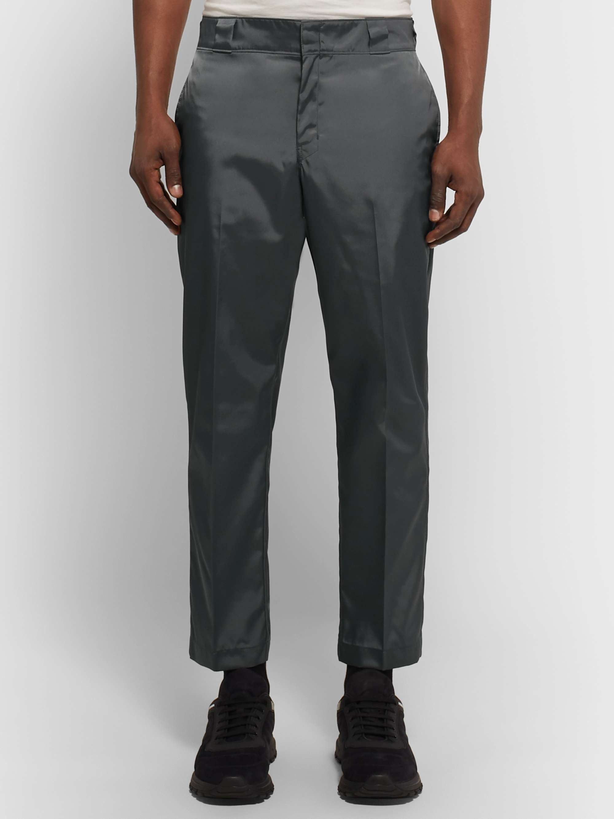 PRADA Logo-Appliquéd Nylon-Gabardine Trousers