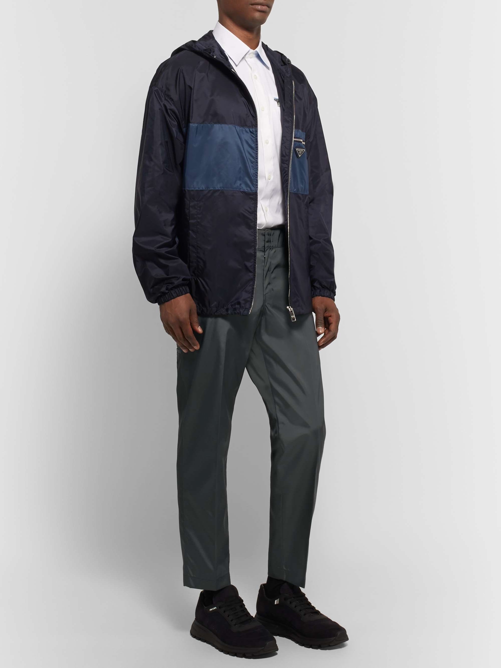 PRADA Logo-Appliquéd Nylon-Gabardine Trousers