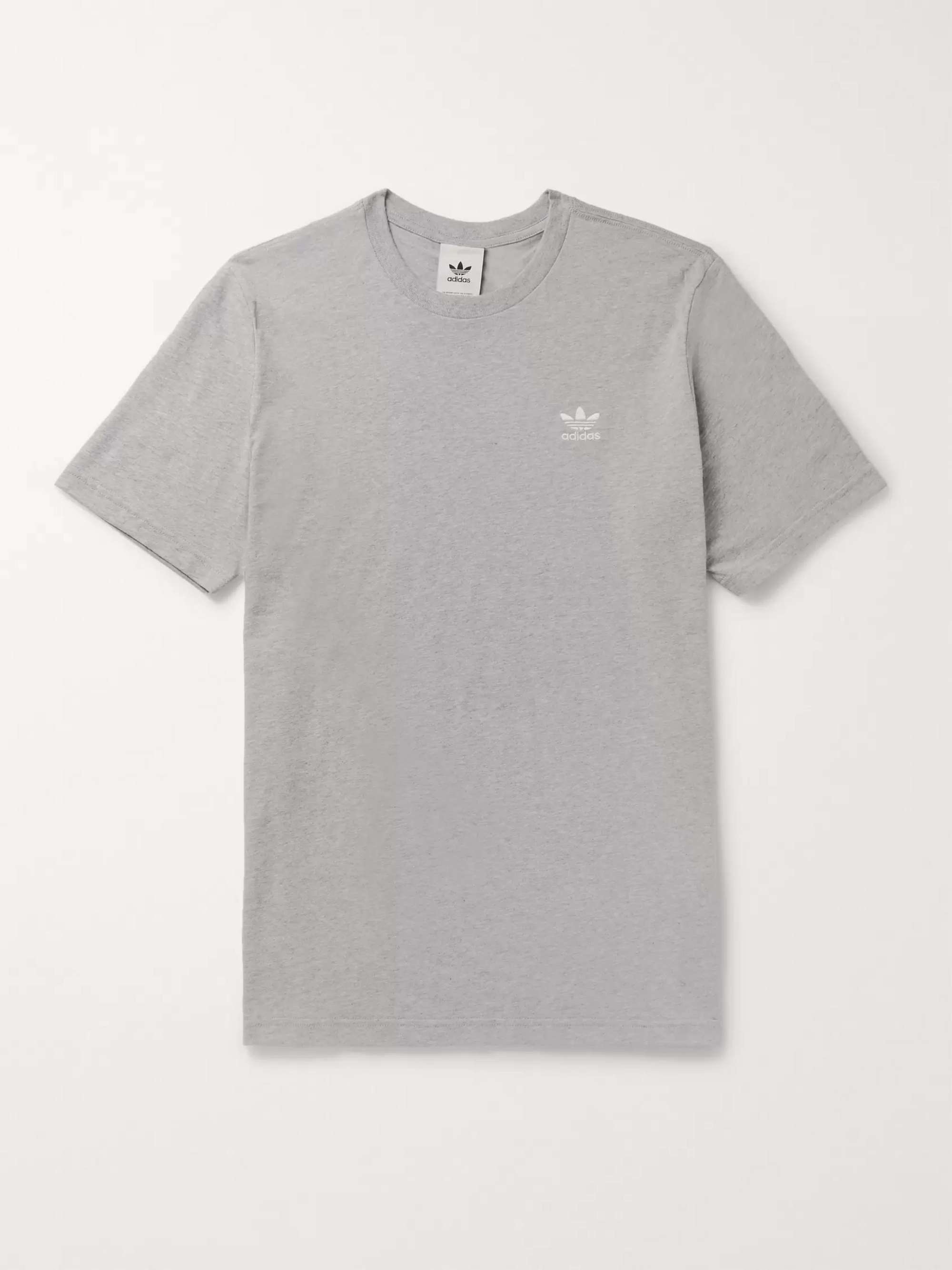 ADIDAS ORIGINALS Trefoil Essentials Mélange Cotton-Jersey T-Shirt