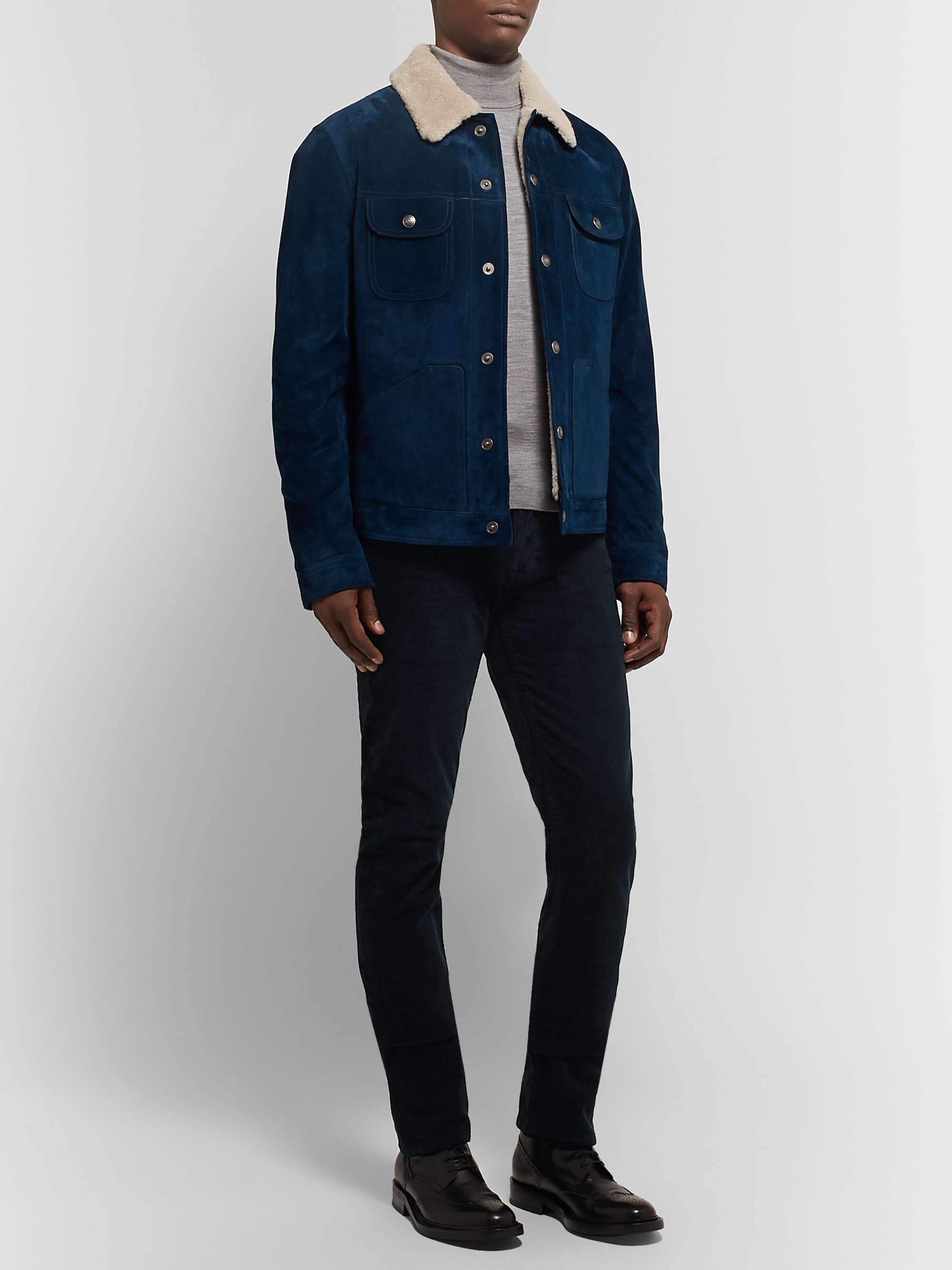 TOM FORD Slim-Fit Stretch-Cotton Corduroy Trousers