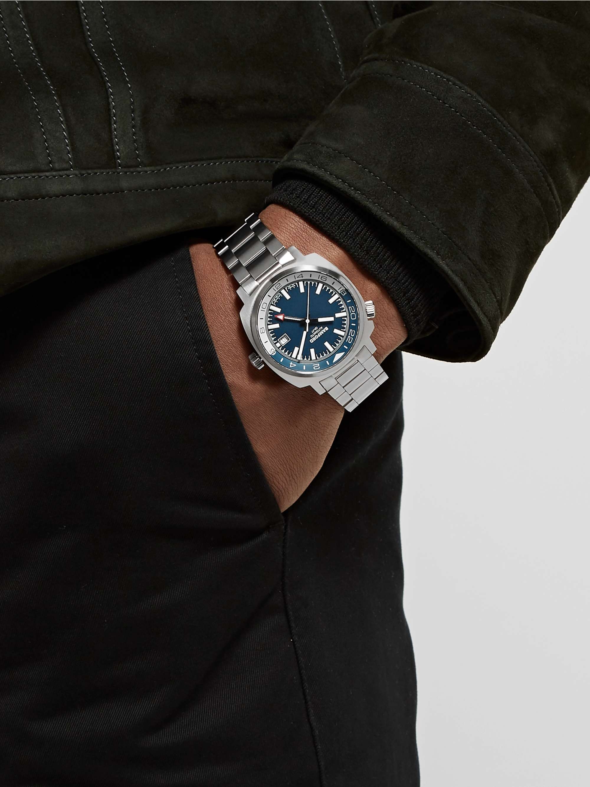 BAMFORD WATCH DEPARTMENT GMT Automatic 40mm Stainless Steel Watch