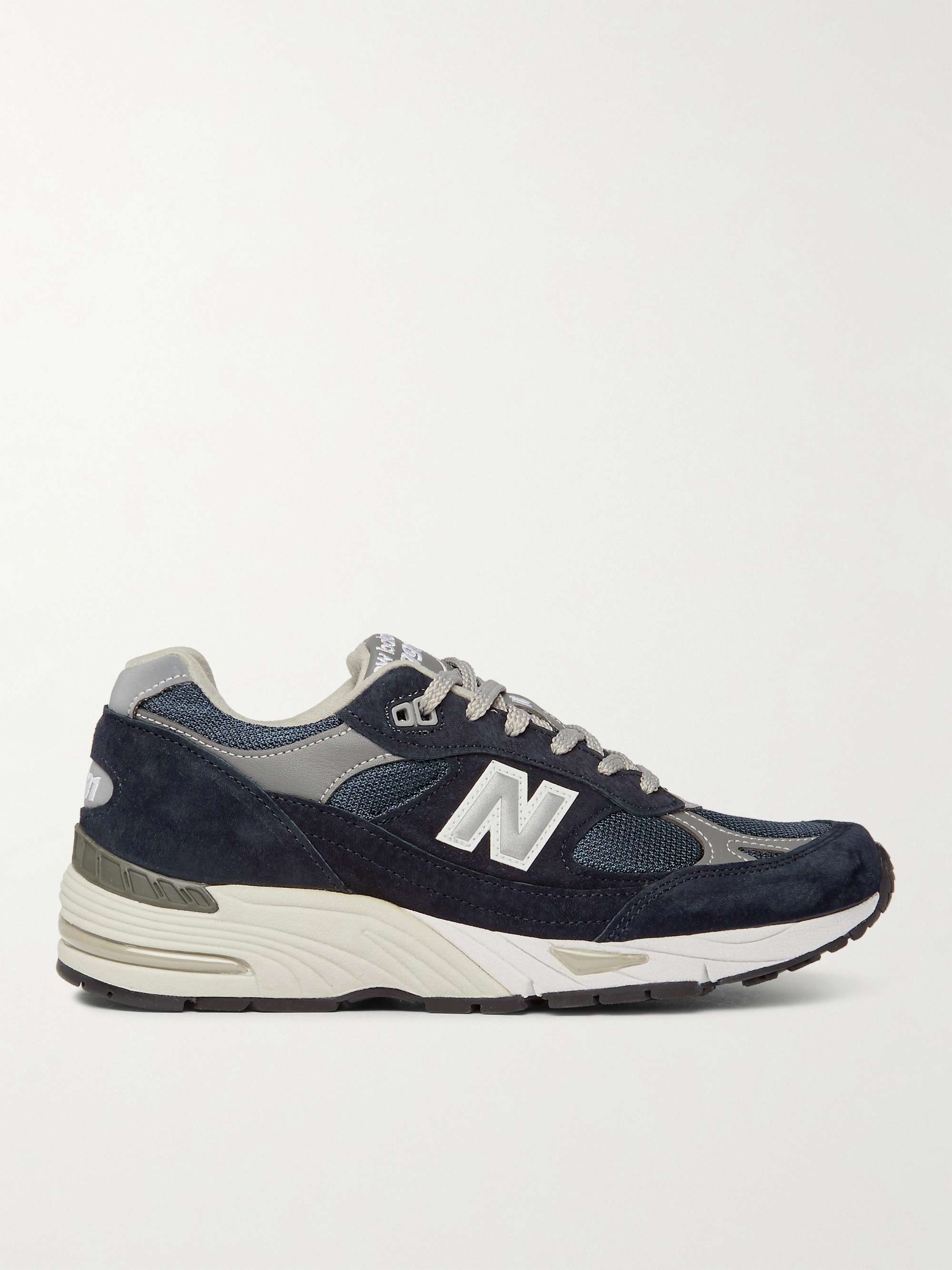 NEW BALANCE 991 Suede, Mesh and Leather Sneakers