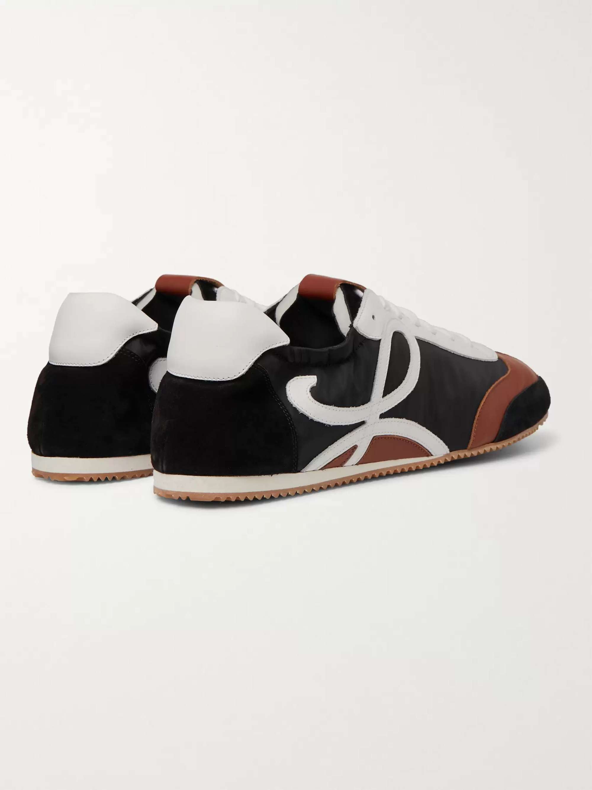LOEWE Leather and Suede-Trimmed Nylon Sneakers