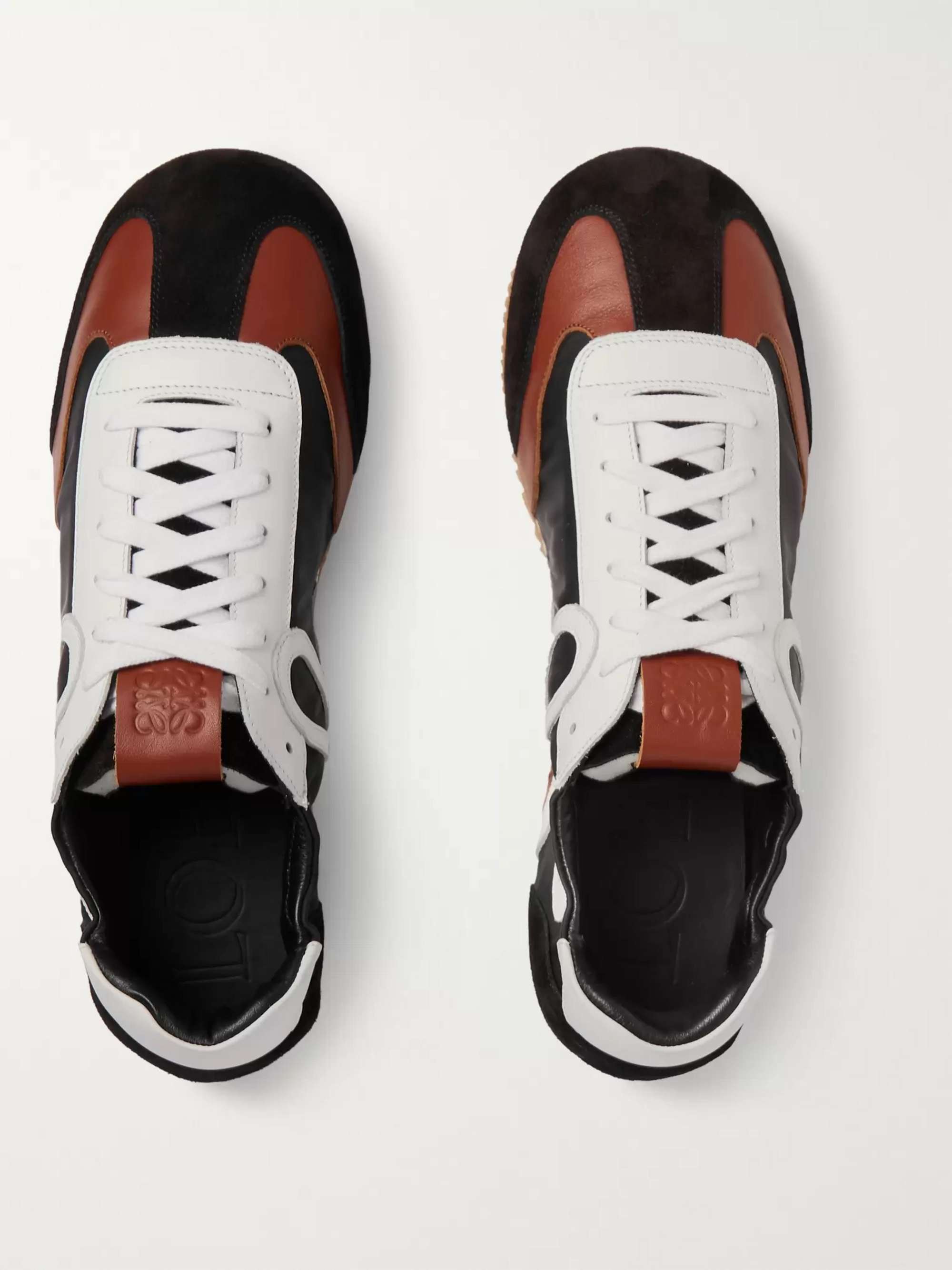 LOEWE Leather and Suede-Trimmed Nylon Sneakers