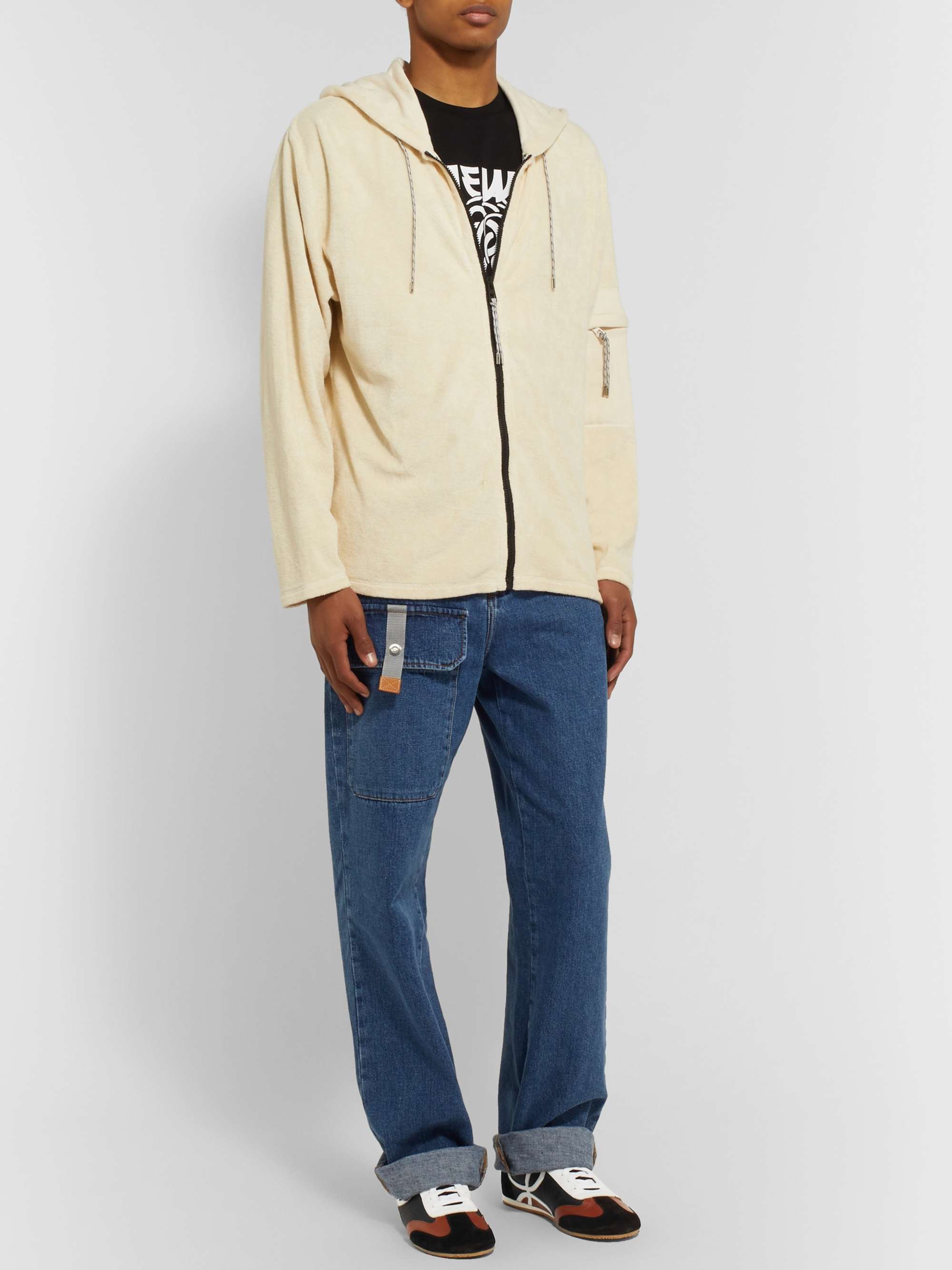 LOEWE Leather and Suede-Trimmed Nylon Sneakers