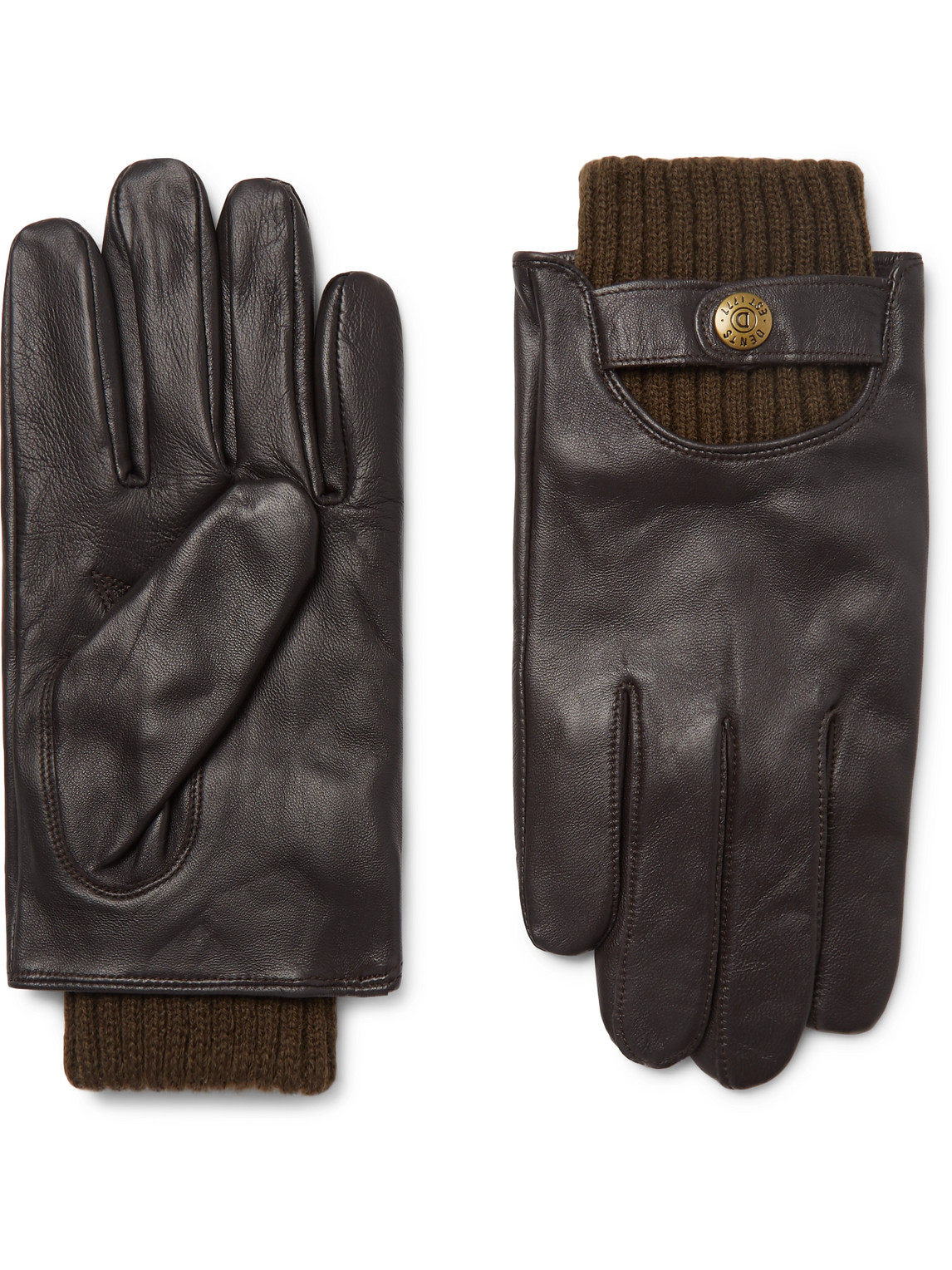 Dents Buxton Touchscreen Leather Gloves In Brown