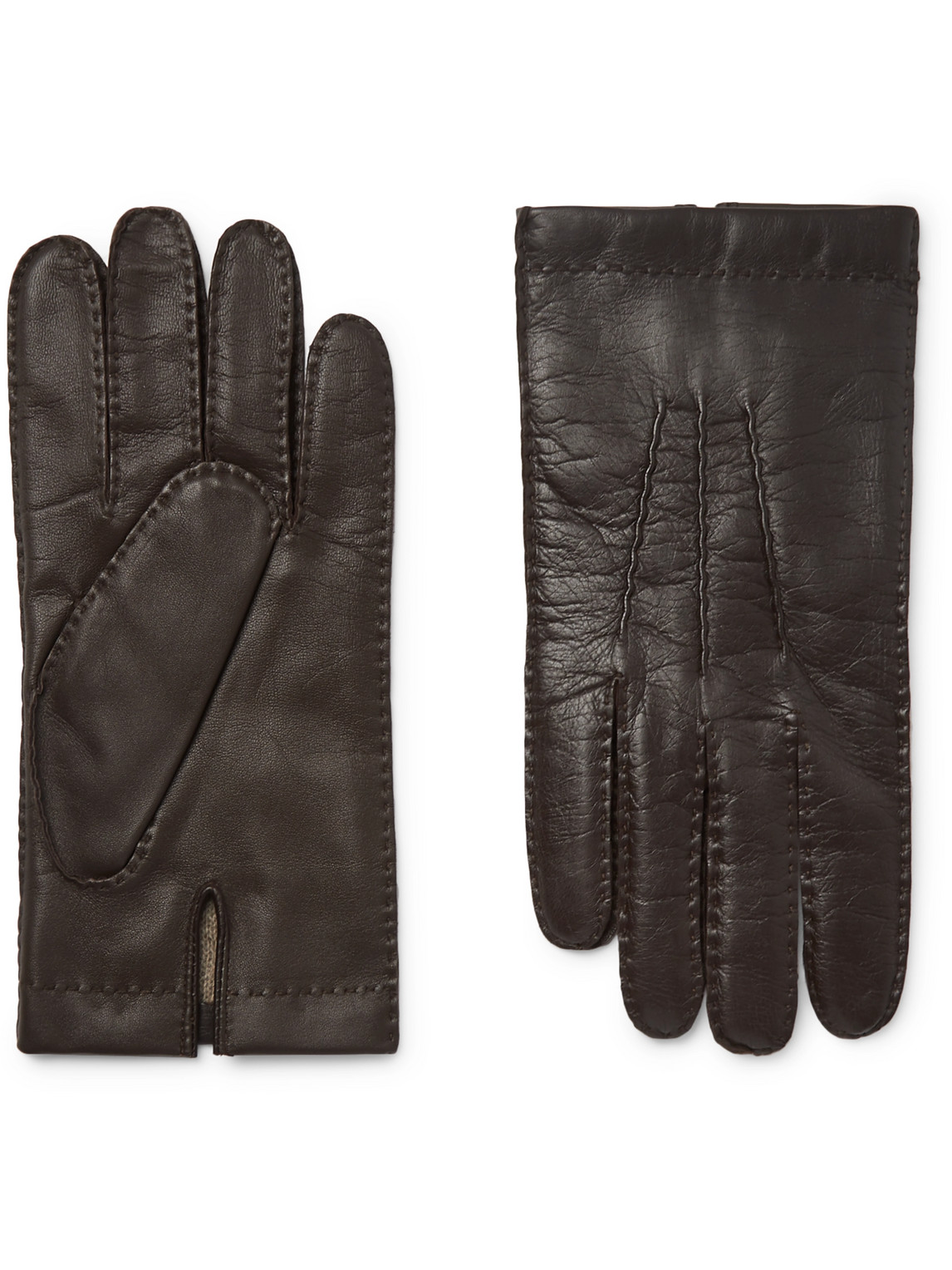 Dents Shaftesbury Touchscreen Cashmere-lined Leather Gloves In Brown