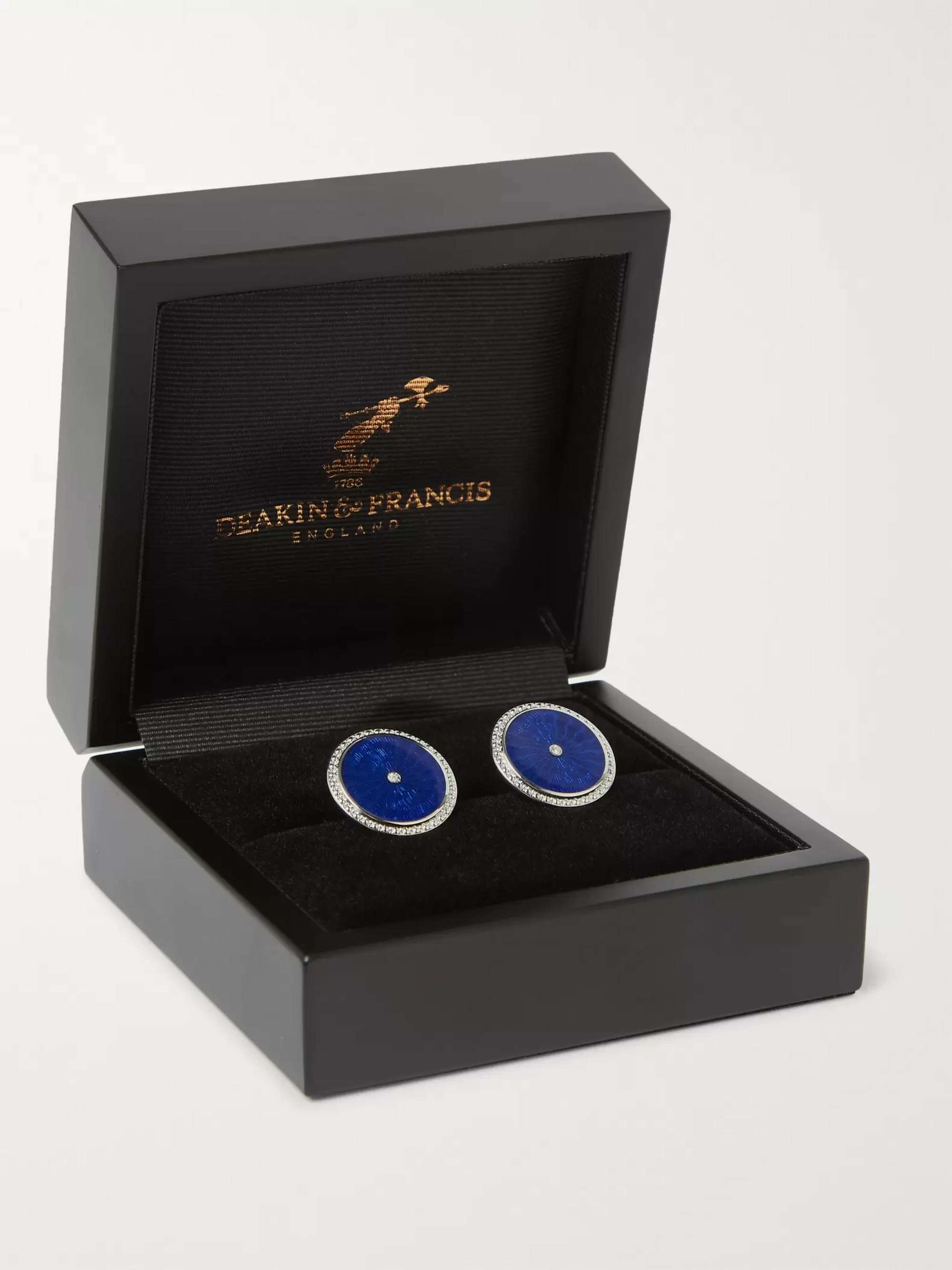 DEAKIN & FRANCIS 18-Karat Gold, Malachite and Lapis Lazuli Cufflinks