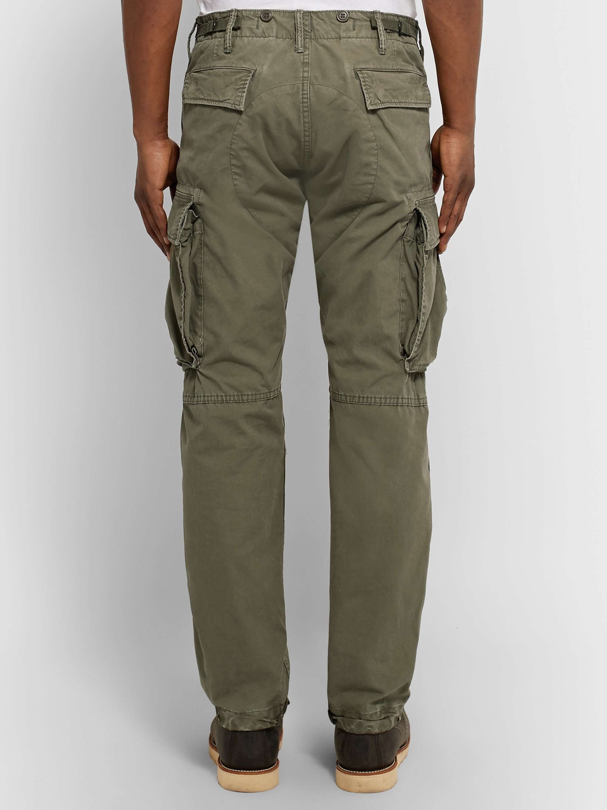 RRL Slim-Fit Tapered Washed-Cotton Cargo Trousers