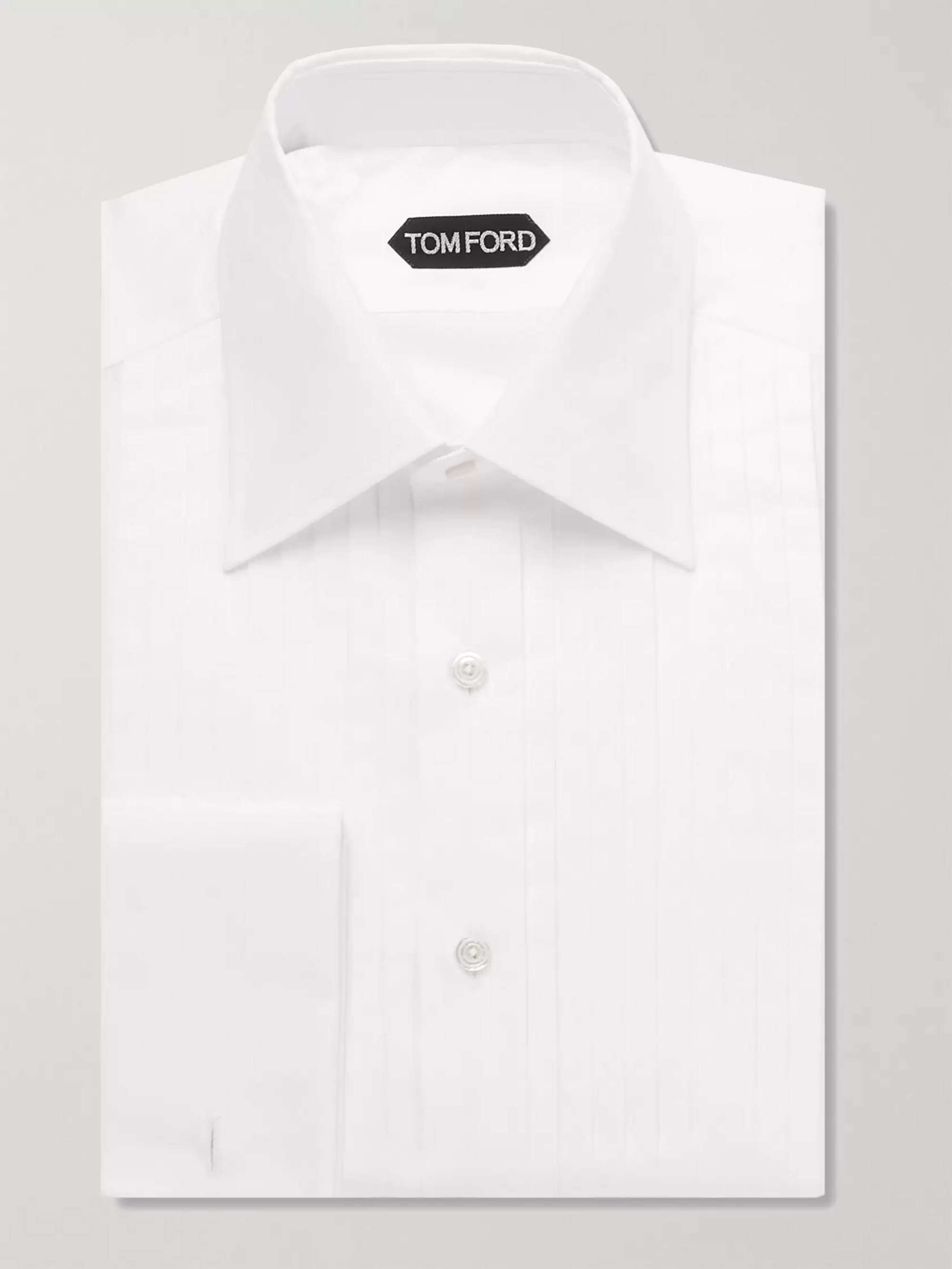 pleated white shirt mens
