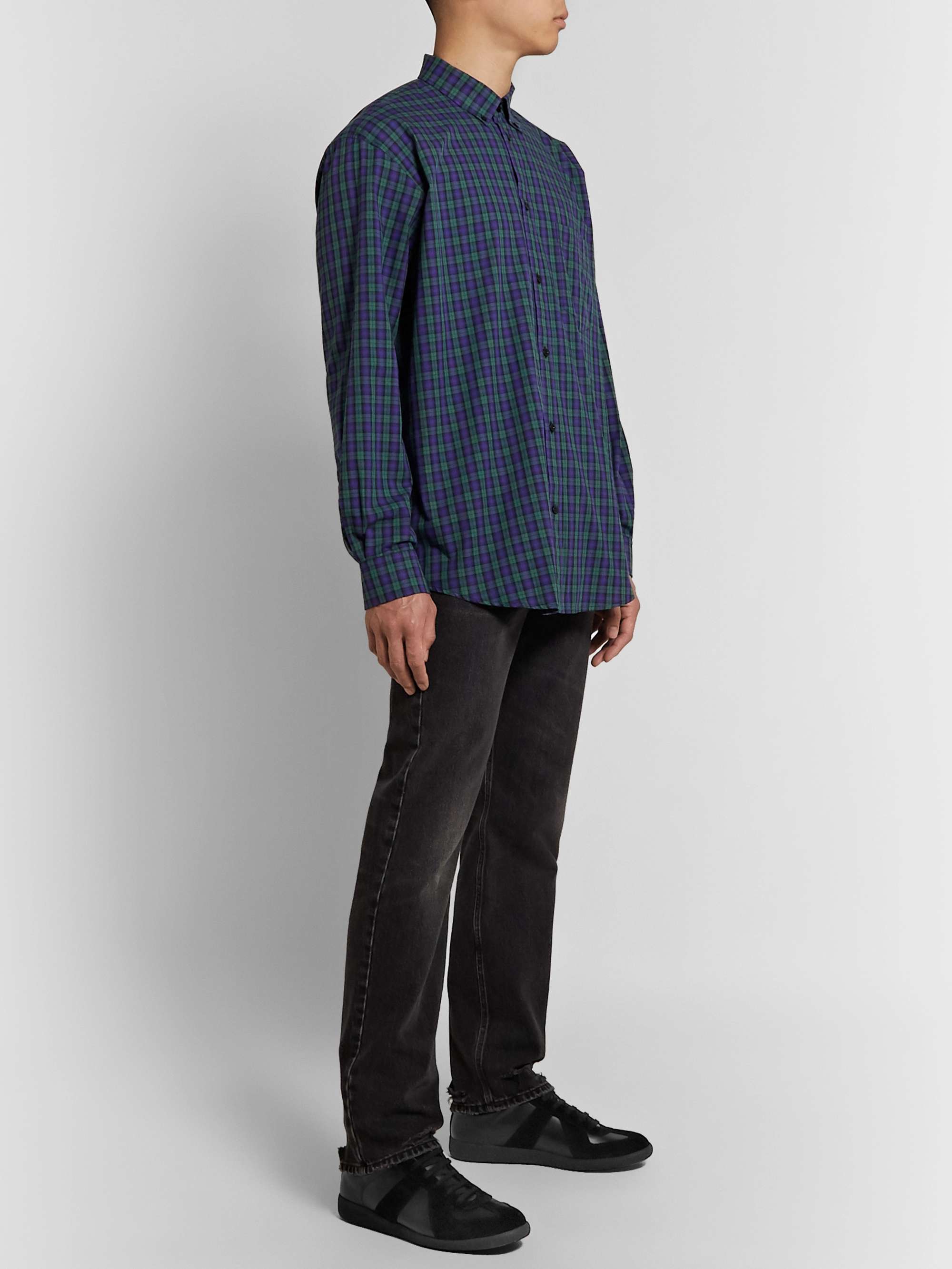 MAISON MARGIELA Replica Leather and Suede Sneakers