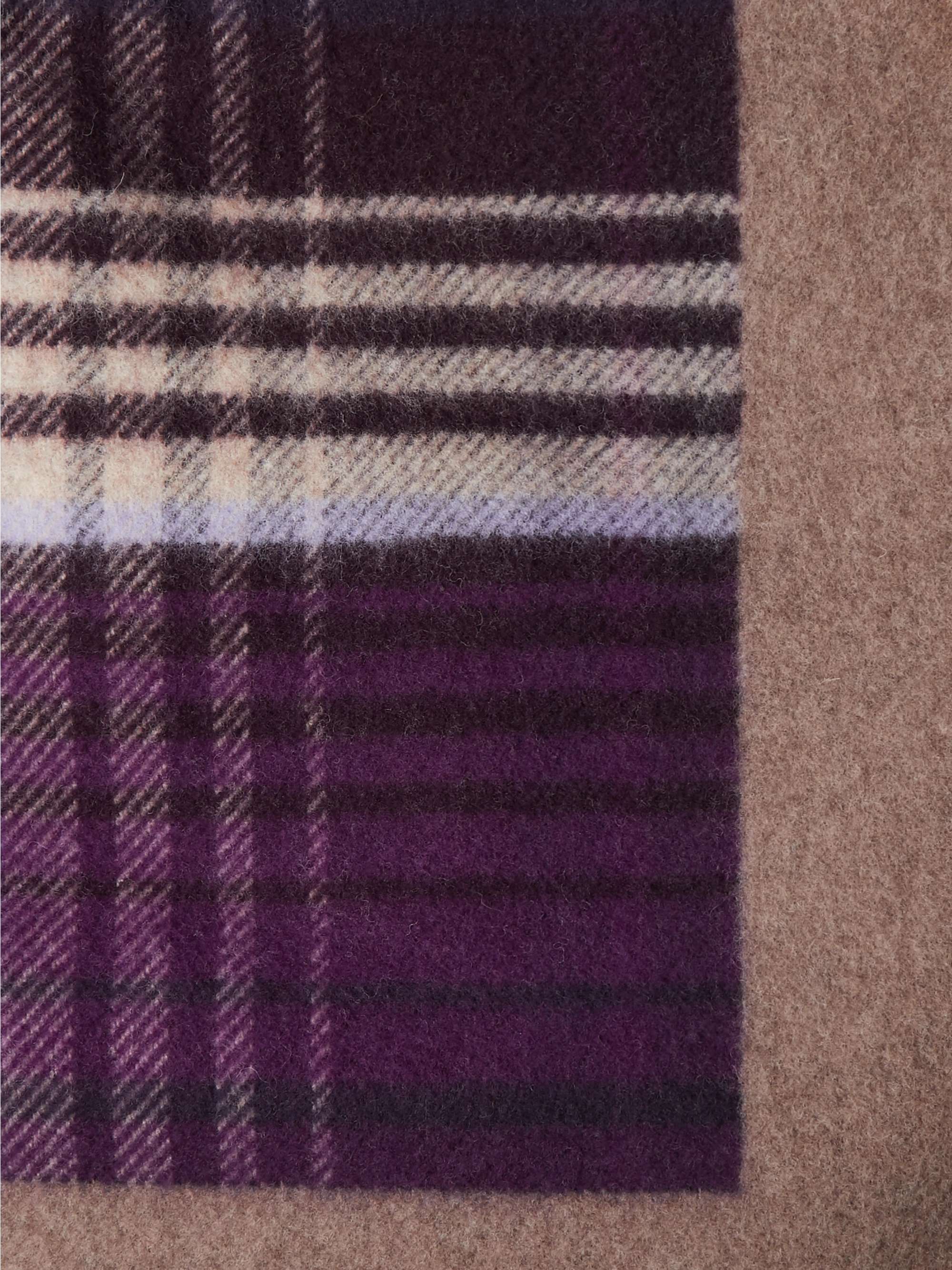 ASPREY Reversible Checked Wool Blanket