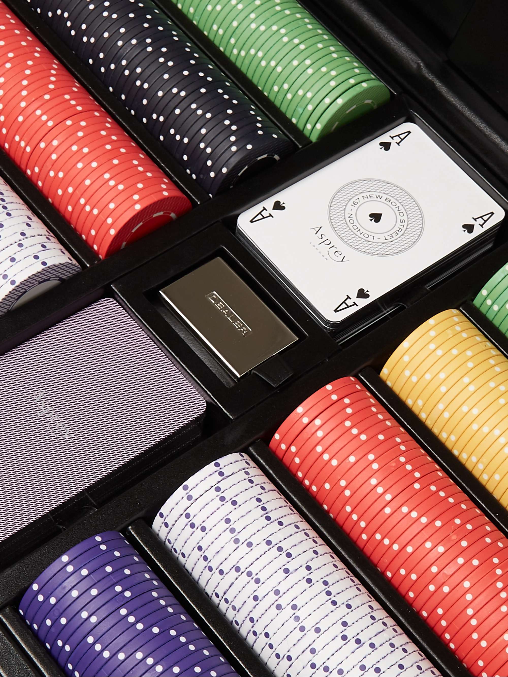 ASPREY Hanover Leather Poker Set