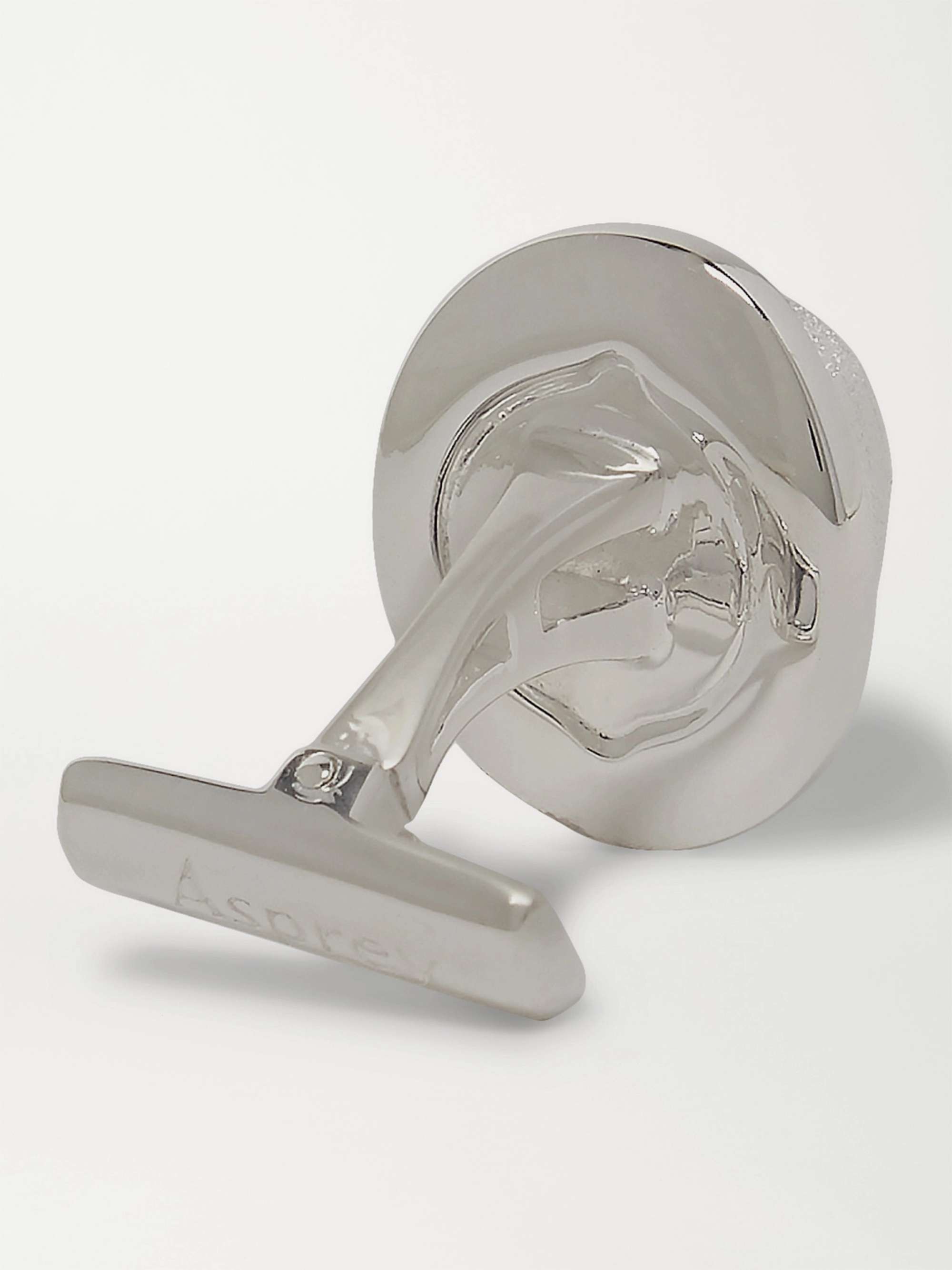 ASPREY Bowler Hat Sterling Silver Cufflinks