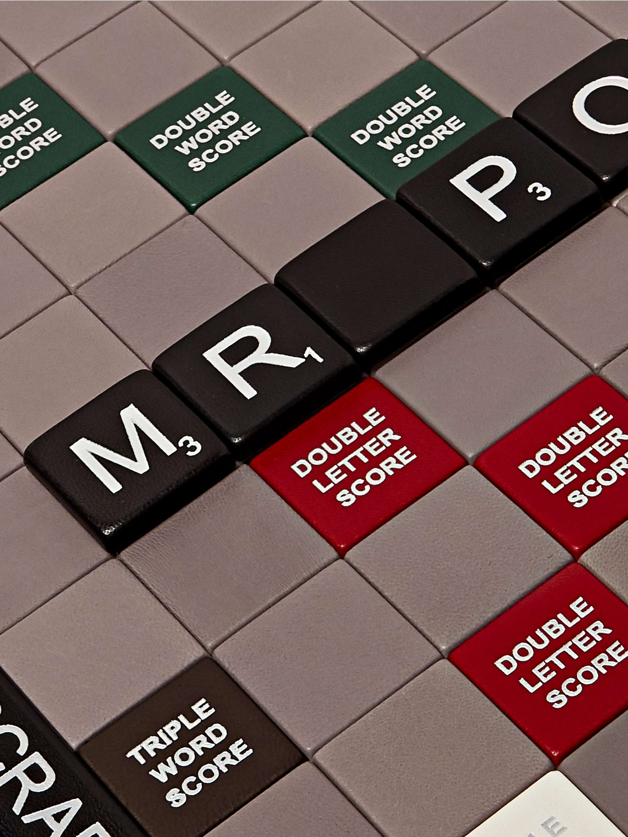 ASPREY Hanover Leather Scrabble Set