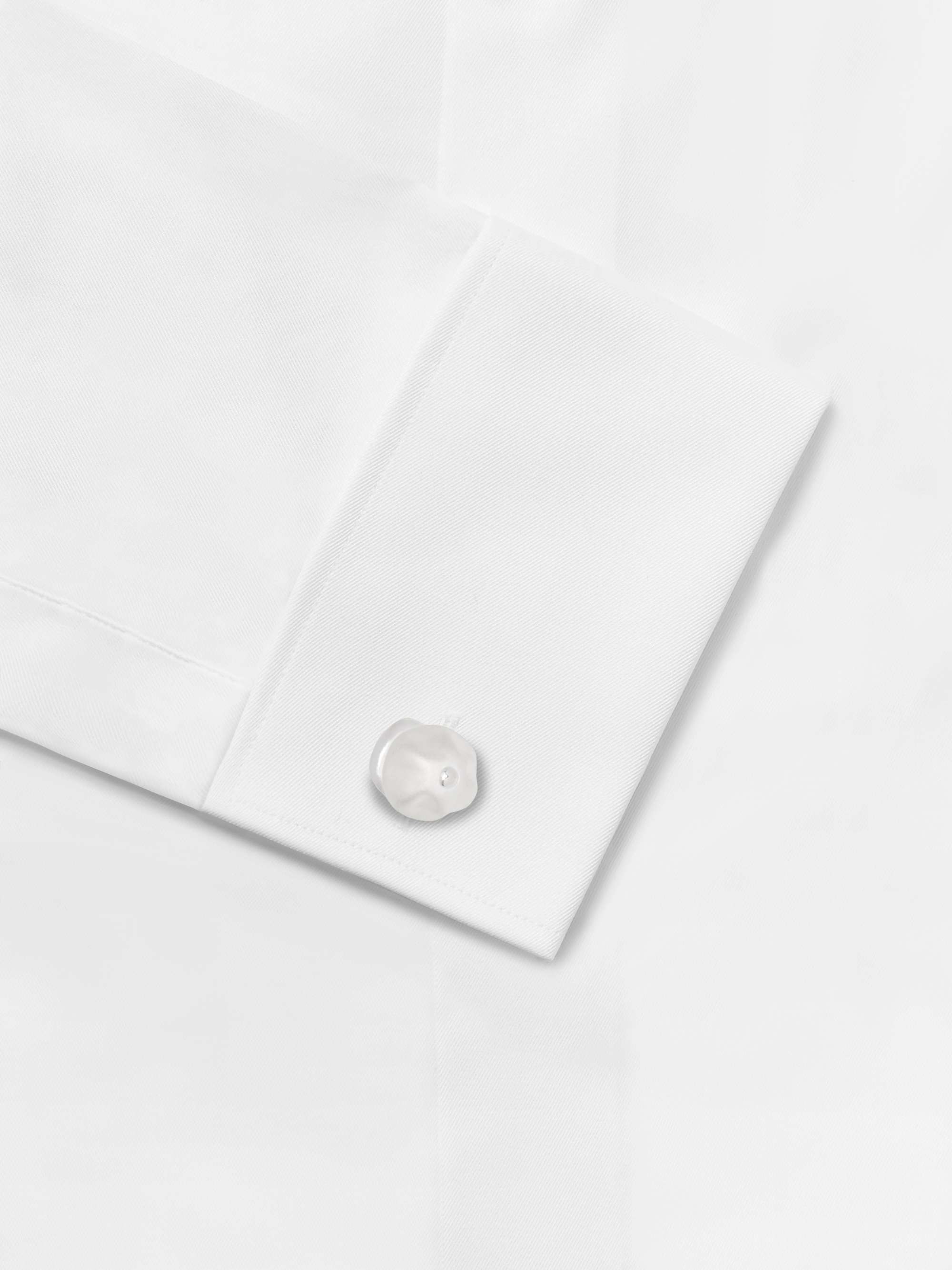 ASPREY Flat Cap Sterling Silver Cufflinks