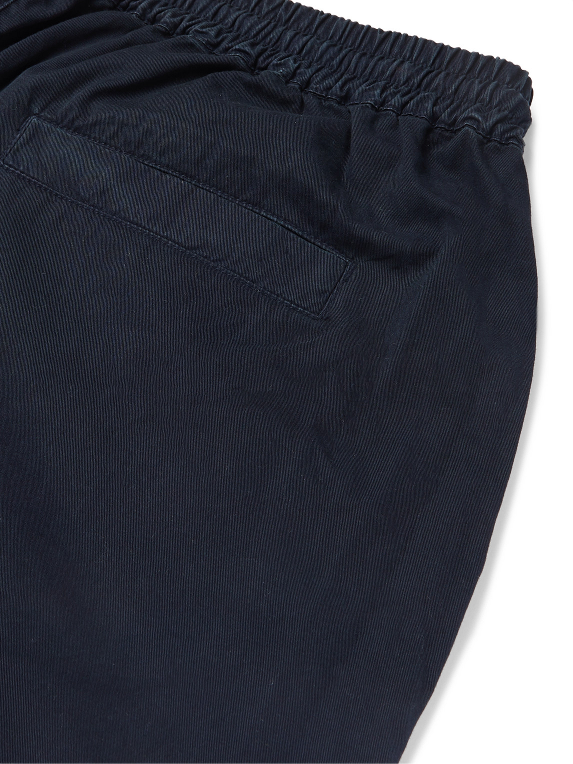 Shop Folk Tapered Cotton-twill Drawstring Trousers In Blue