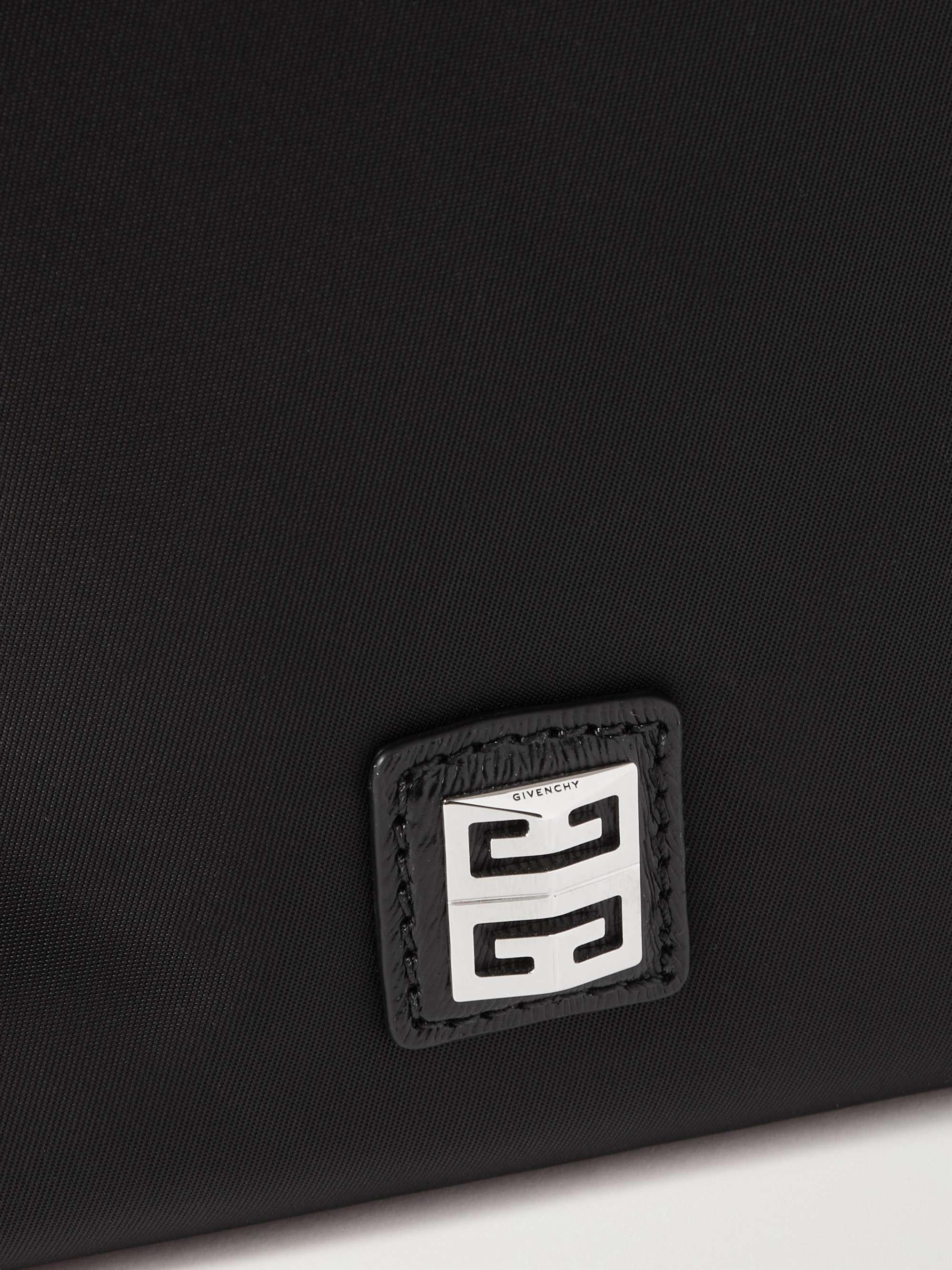 GIVENCHY Logo-Appliquéd Leather-Trimmed Nylon Phone Pouch