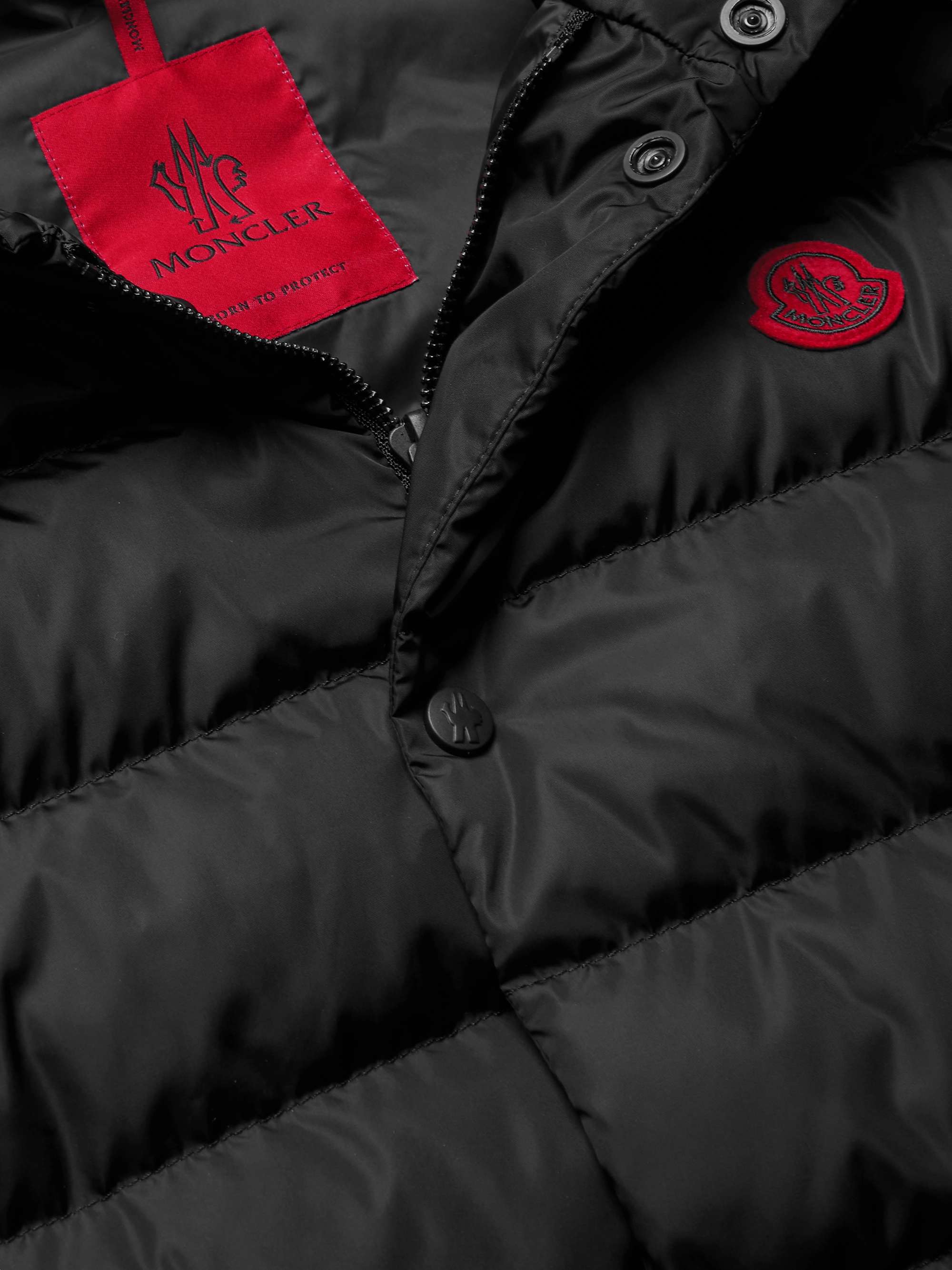MONCLER Born to Protect Dabos Convertible Logo-Appliquéd Quilted ECONYL Hooded Down Jacket