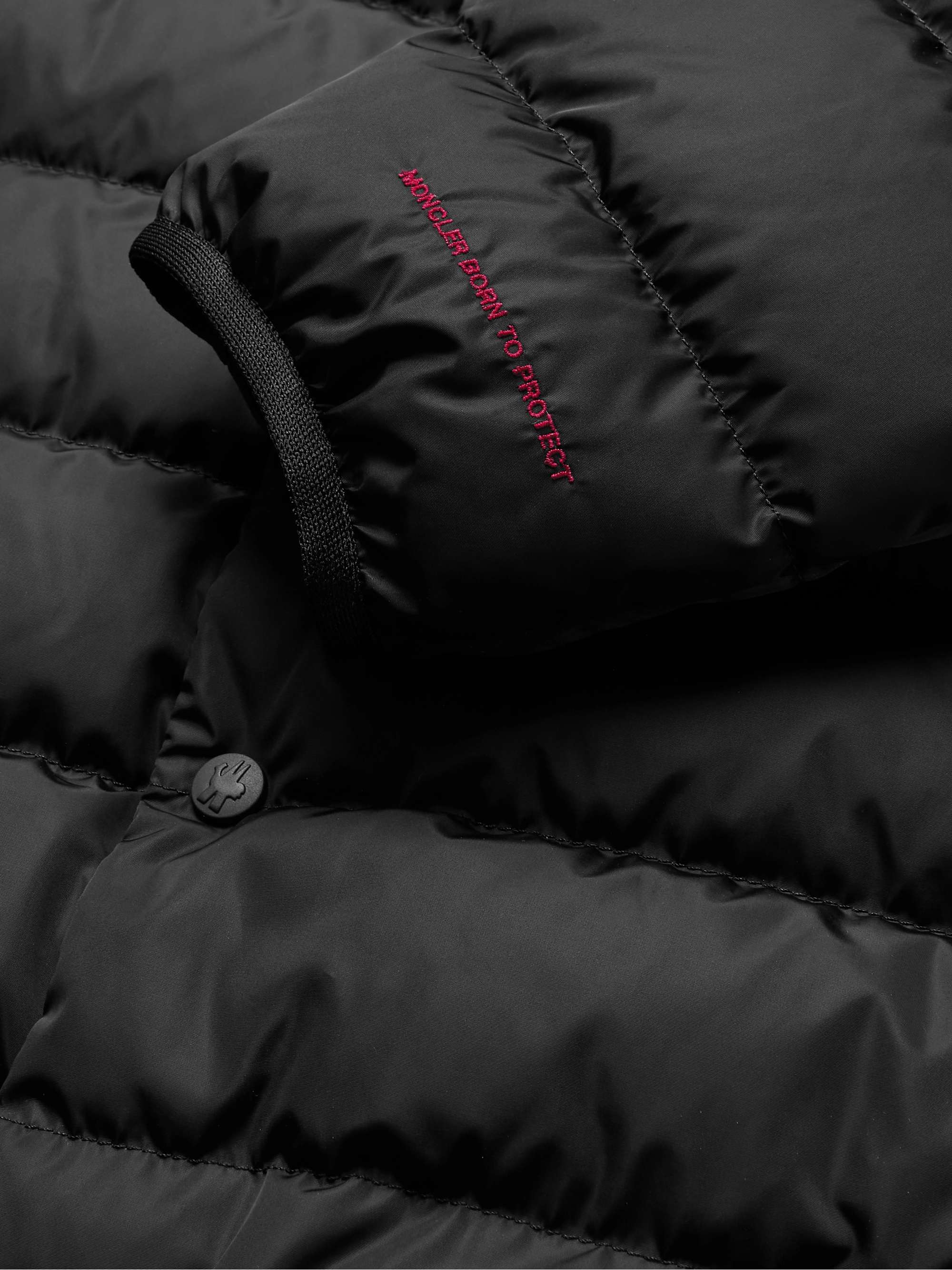 MONCLER Born to Protect Dabos Convertible Logo-Appliquéd Quilted ECONYL Hooded Down Jacket