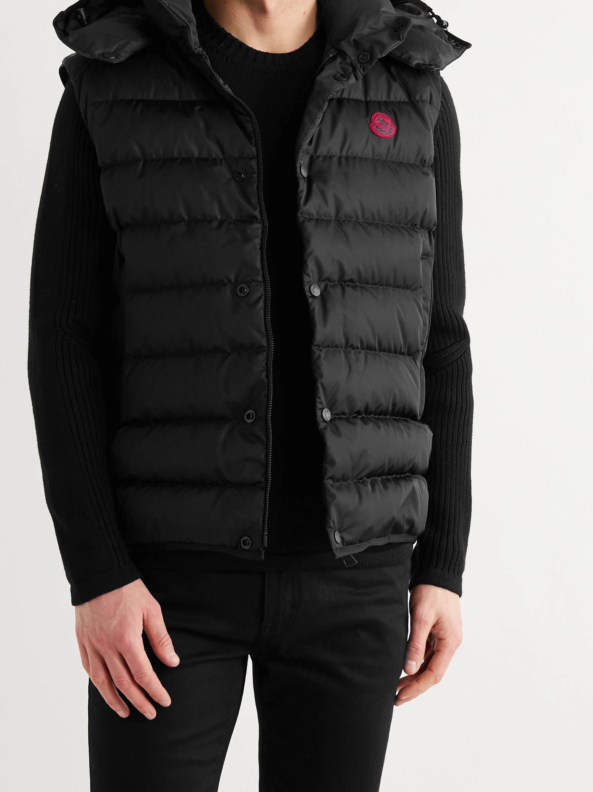 MONCLER Born to Protect Dabos Convertible Logo-Appliquéd Quilted ECONYL Hooded Down Jacket