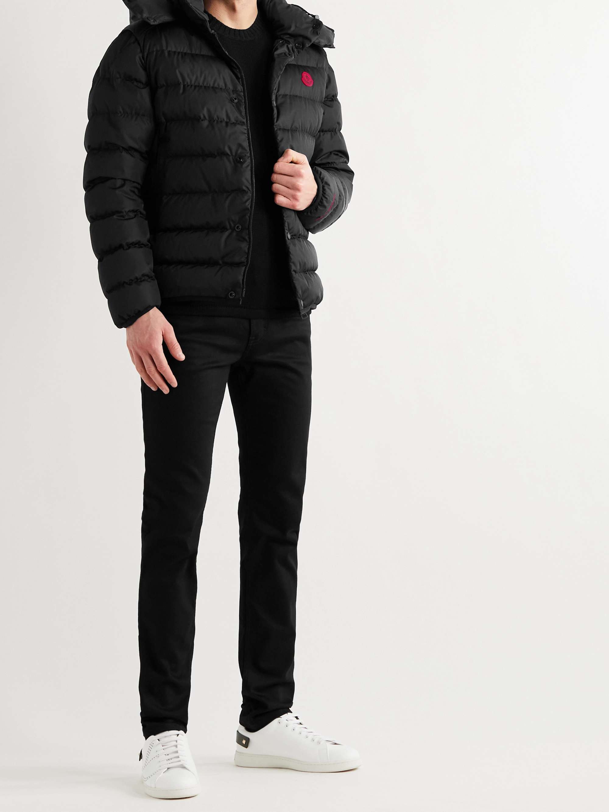 MONCLER Born to Protect Dabos Convertible Logo-Appliquéd Quilted ECONYL Hooded Down Jacket