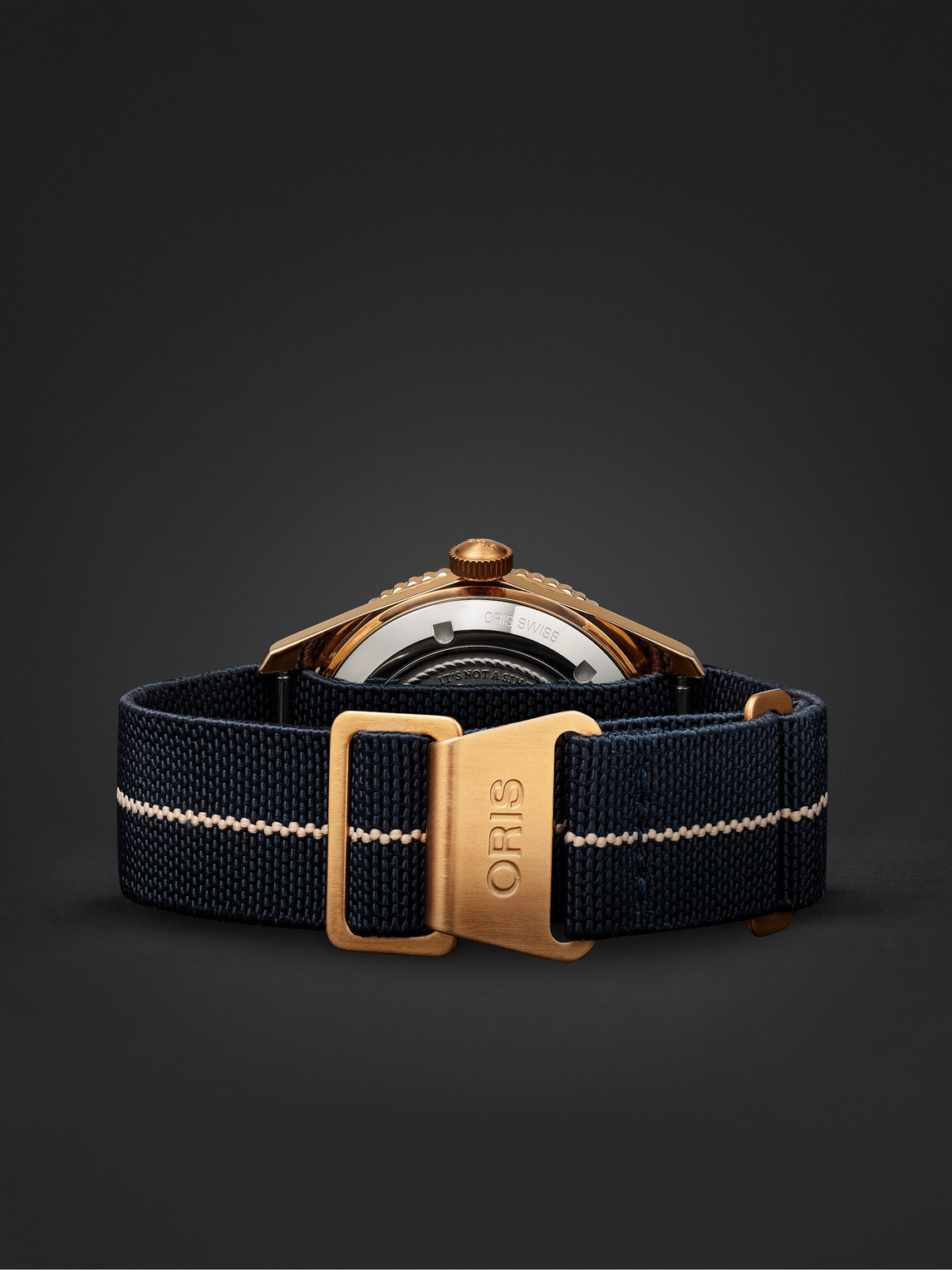 Shop Oris Carl Brashear Limited Edition Automatic 40mm Bronze And Mn Stretch-nylon Webbing Watch, Ref. No. 01  In Blue