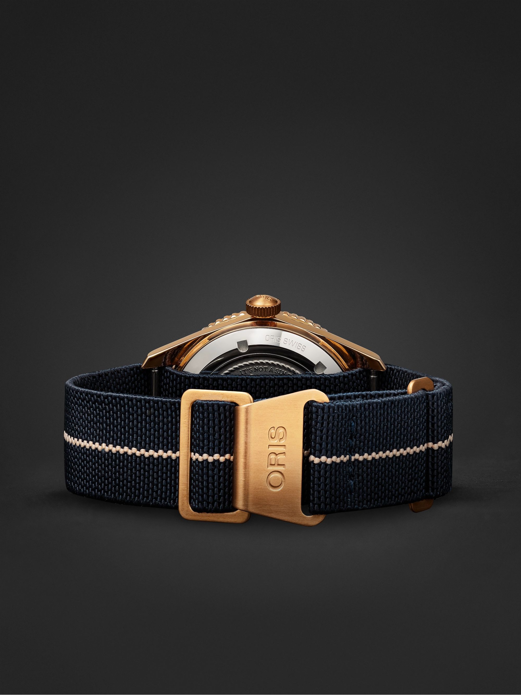 ORIS Carl Brashear Limited Edition Automatic 40mm Bronze and MN Stretch-Nylon Webbing Watch, Ref. No. 01 401 7764 3185-Set
