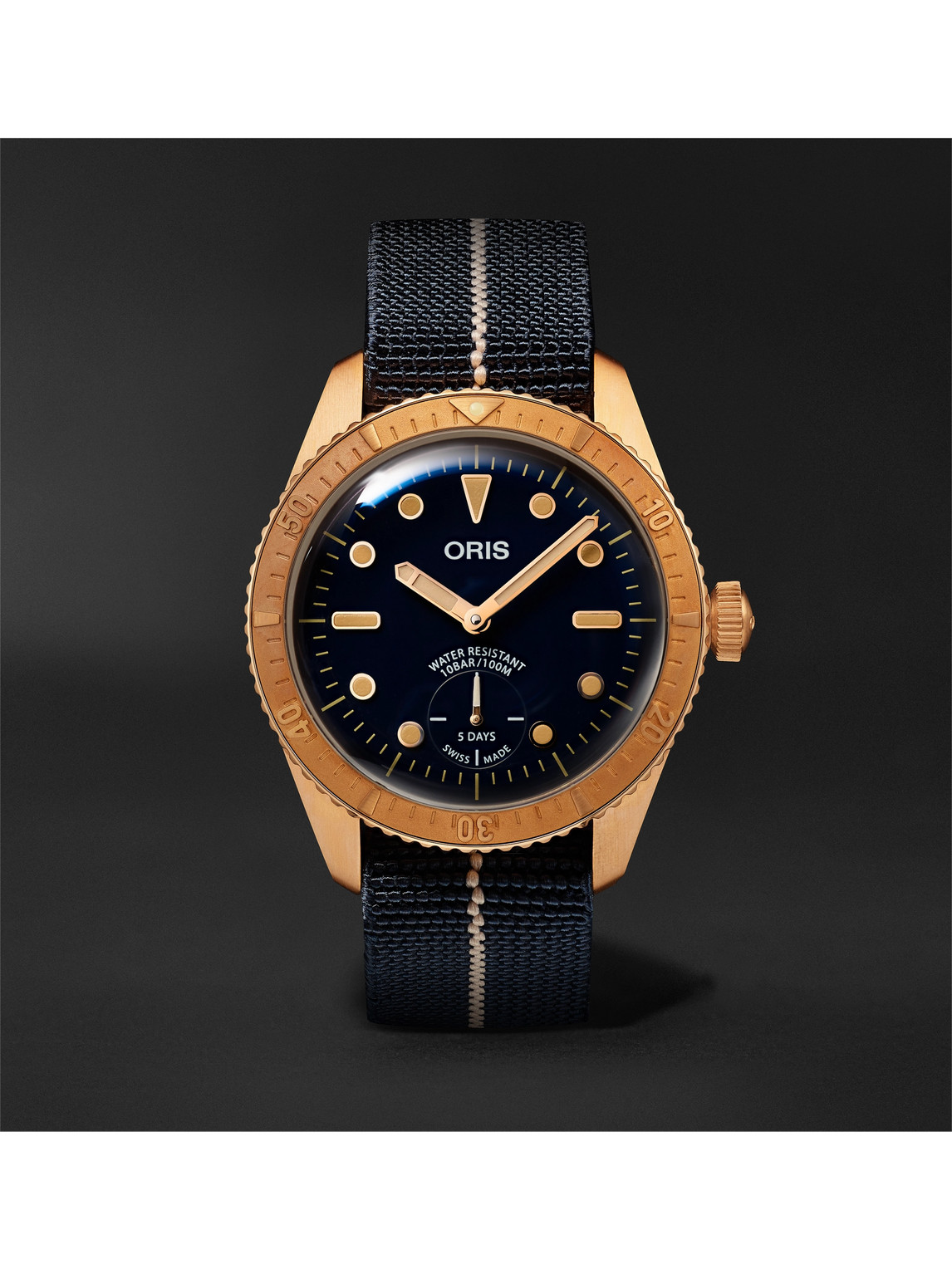 Carl Brashear Limited Edition Automatic 40mm Bronze and MN Stretch-Nylon Webbing Watch, Ref. No. 01 401 7764 3185-Set