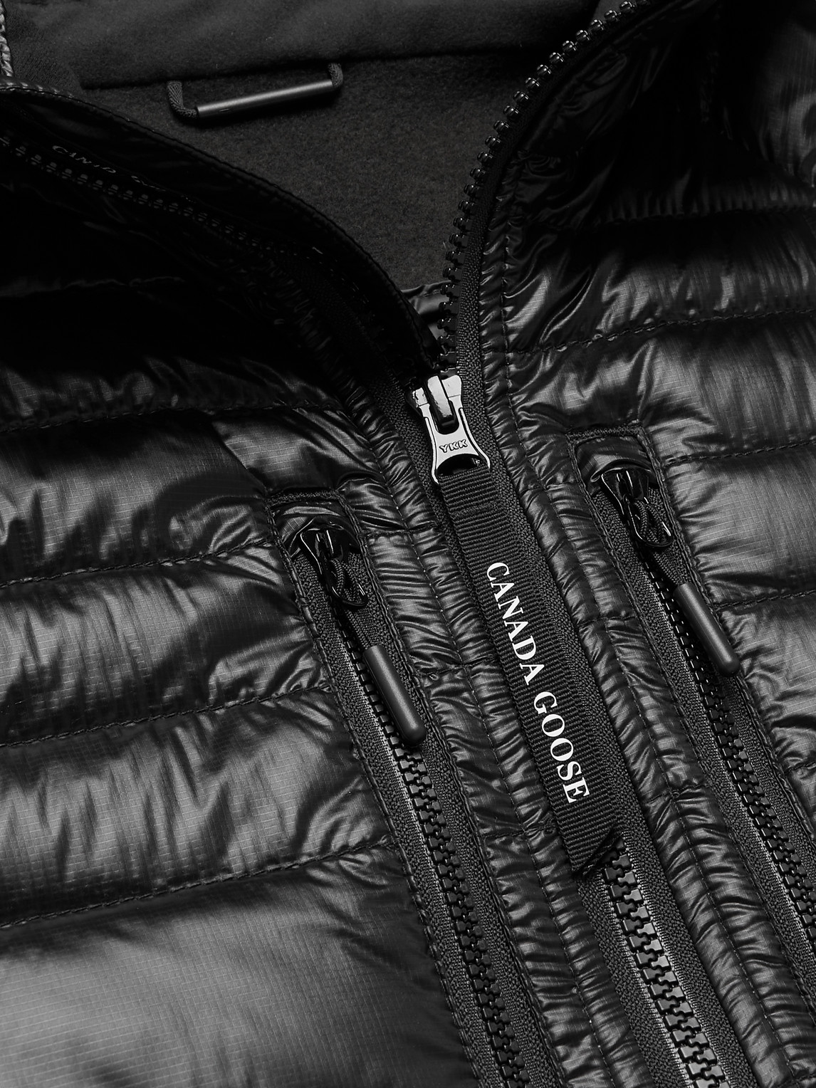 Canada Goose Hybridge Lite Slim-fit Quilted Shell Hooded Down Jacket In Black