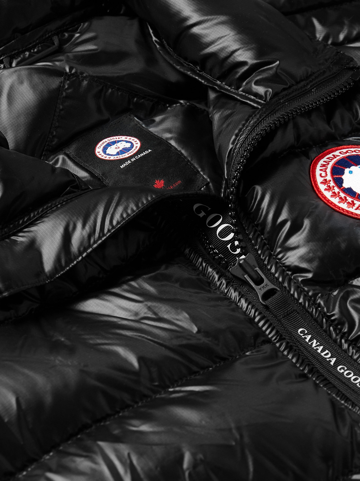 Shop Canada Goose Crofton Slim-fit Quilted Recycled Nylon-ripstop Down Gilet In Black