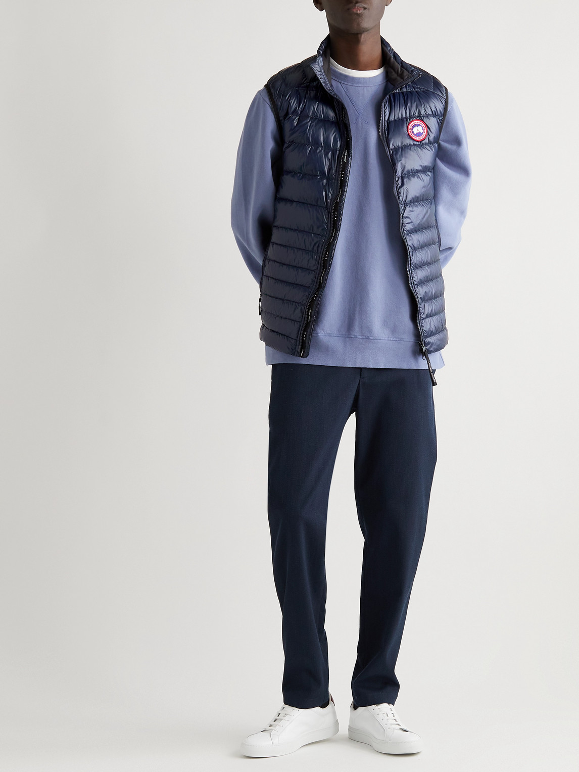 Shop Canada Goose Hybridge Lite Slim-fit Quilted Shell Down Gillet In Blue