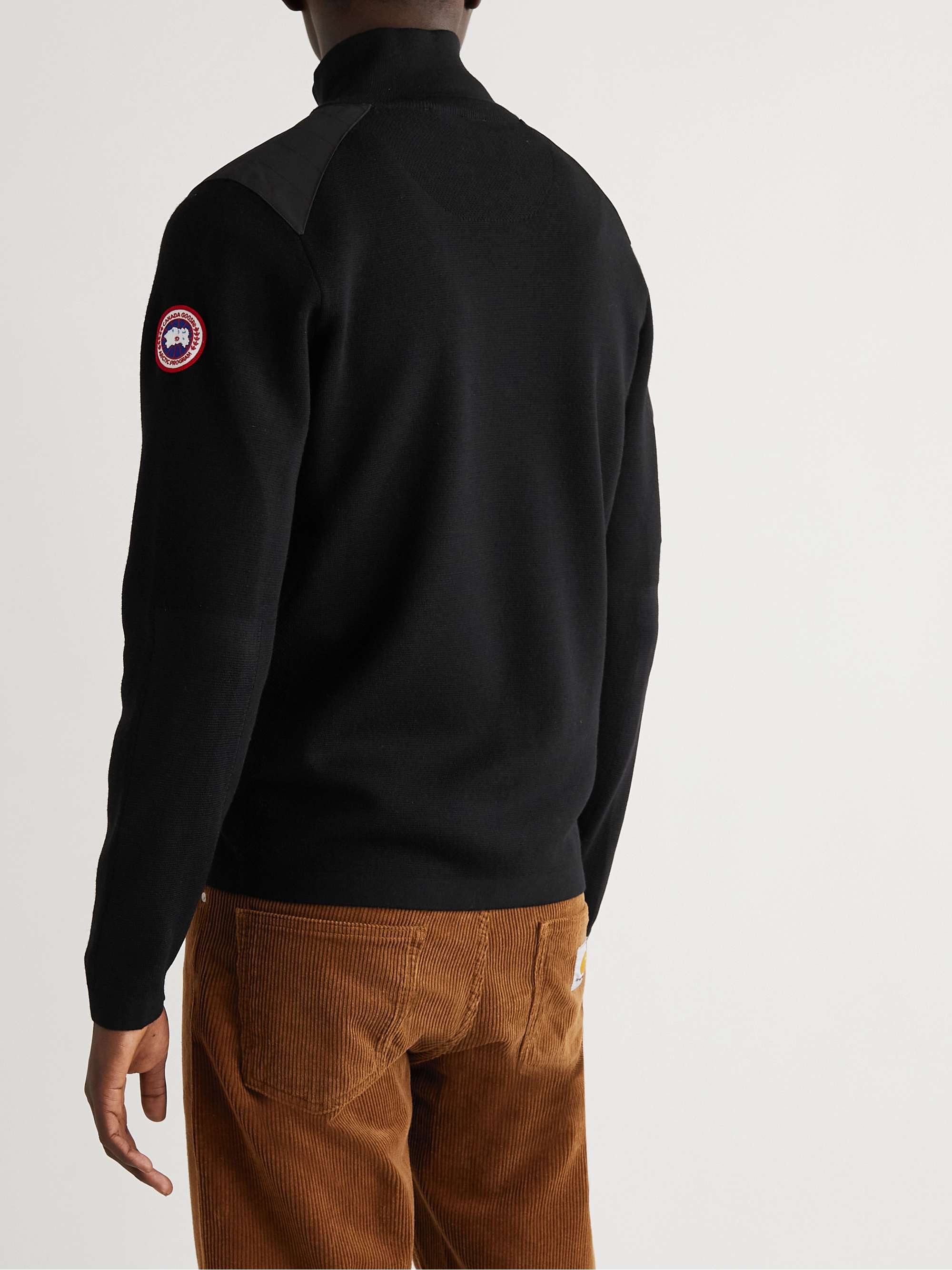 CANADA GOOSE Stormont Slim-Fit CORDURA-Trimmed Merino Wool Half-Zip Sweater