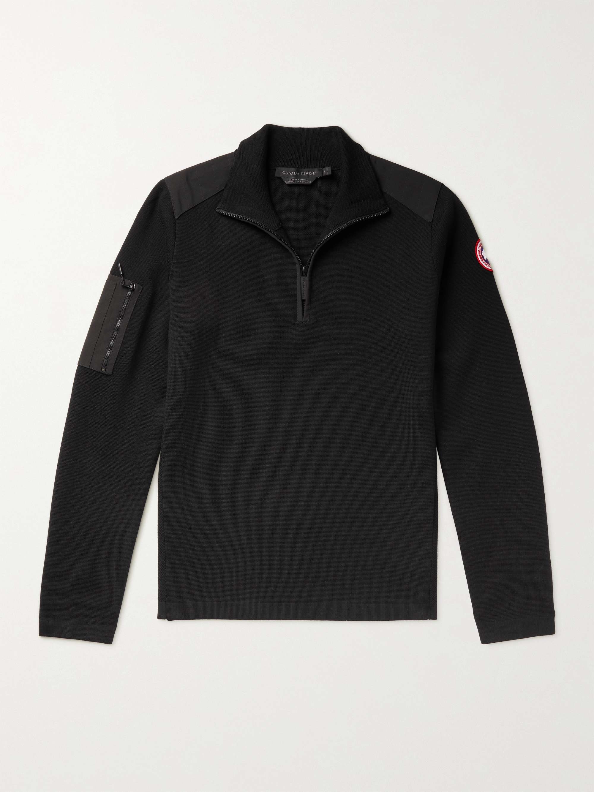 CANADA GOOSE Stormont Slim Fit CORDURA Trimmed Merino Wool Half Zip Sweater for Men MR PORTER