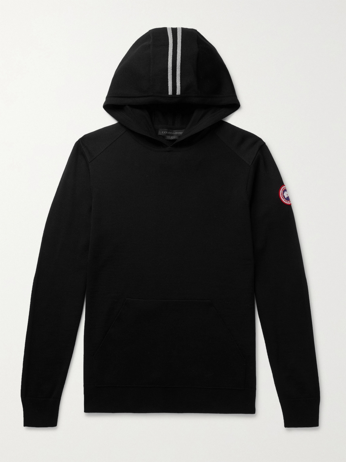 Canada Goose Amherst Cordura-panelled Merino Wool Hoodie In Black