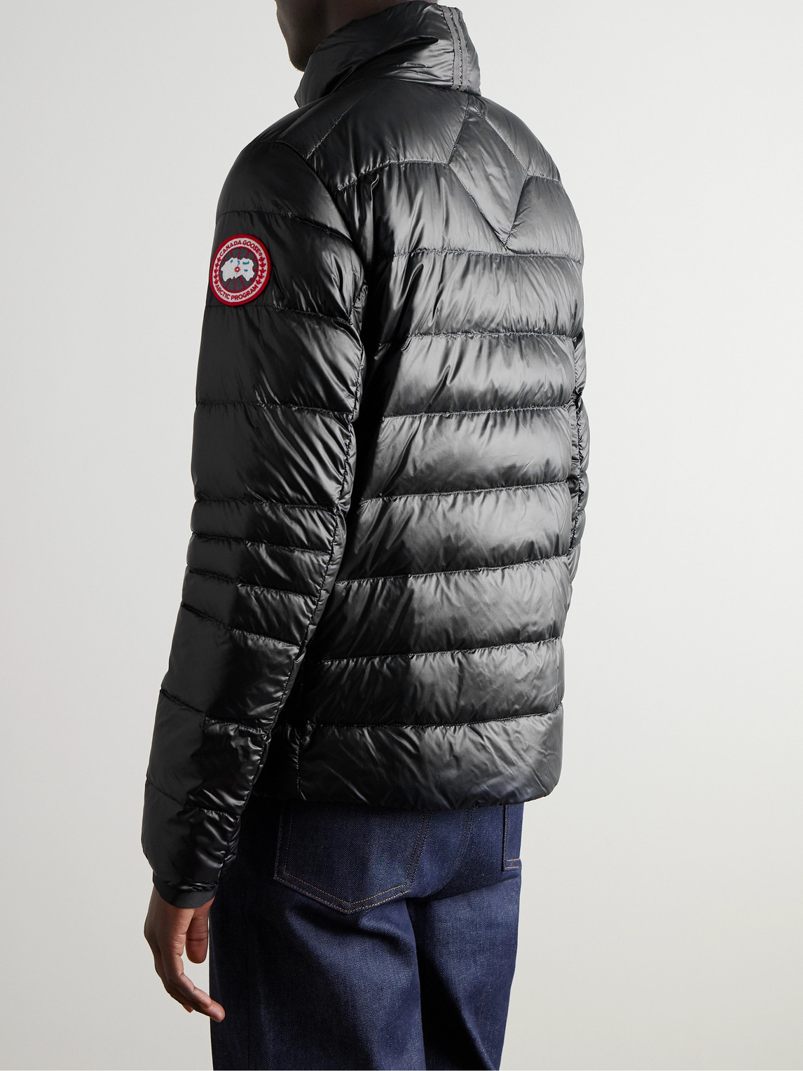 Shop Canada Goose Crofton Slim-fit Quilted Recycled Nylon-ripstop Down Jacket In Black