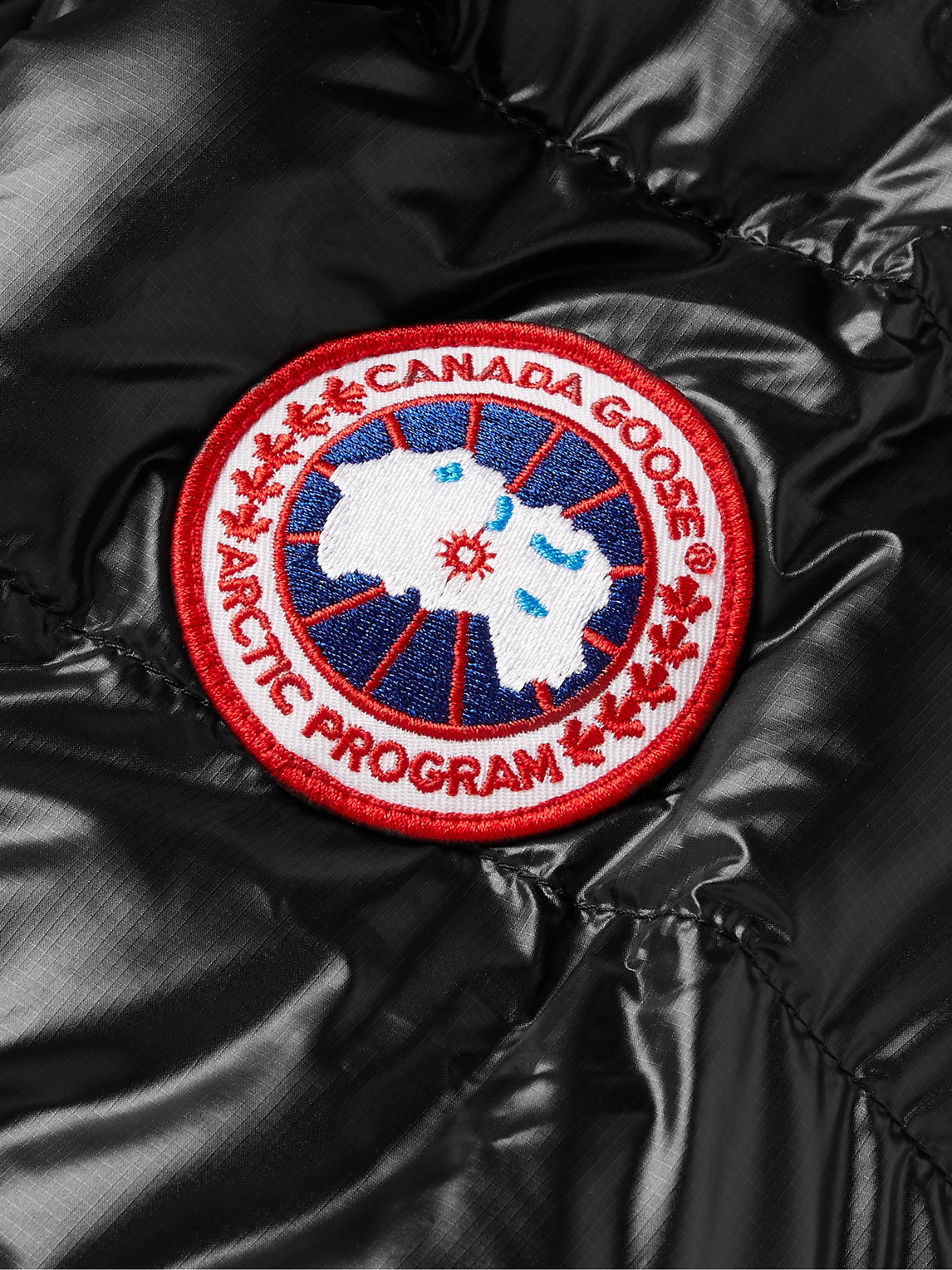 Canada Goose Crofton Slim-fit Quilted Recycled Nylon-ripstop Down Jacket In Black