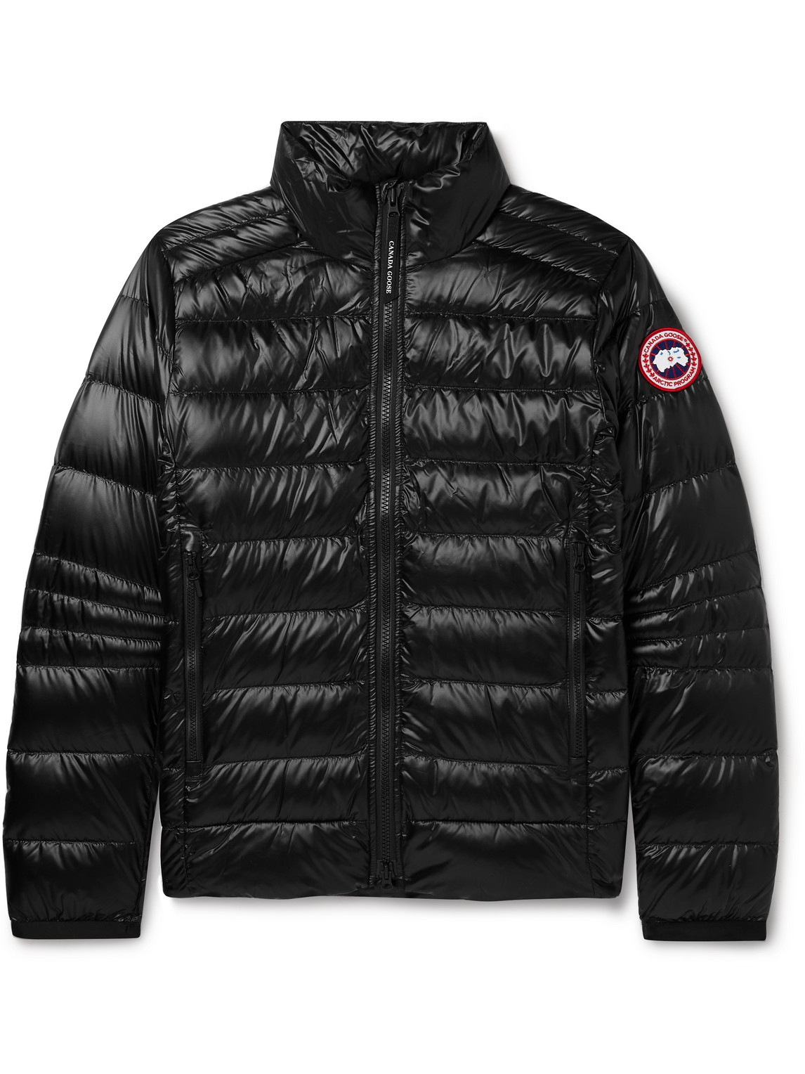 Shop Canada Goose Crofton Slim-fit Quilted Recycled Nylon-ripstop Down Jacket In Black