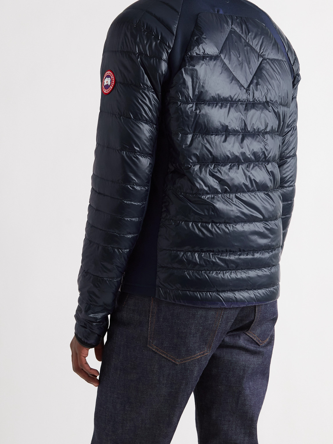 Shop Canada Goose Hybridge Lite Slim-fit Quilted Nylon-ripstop Down Jacket In Blue