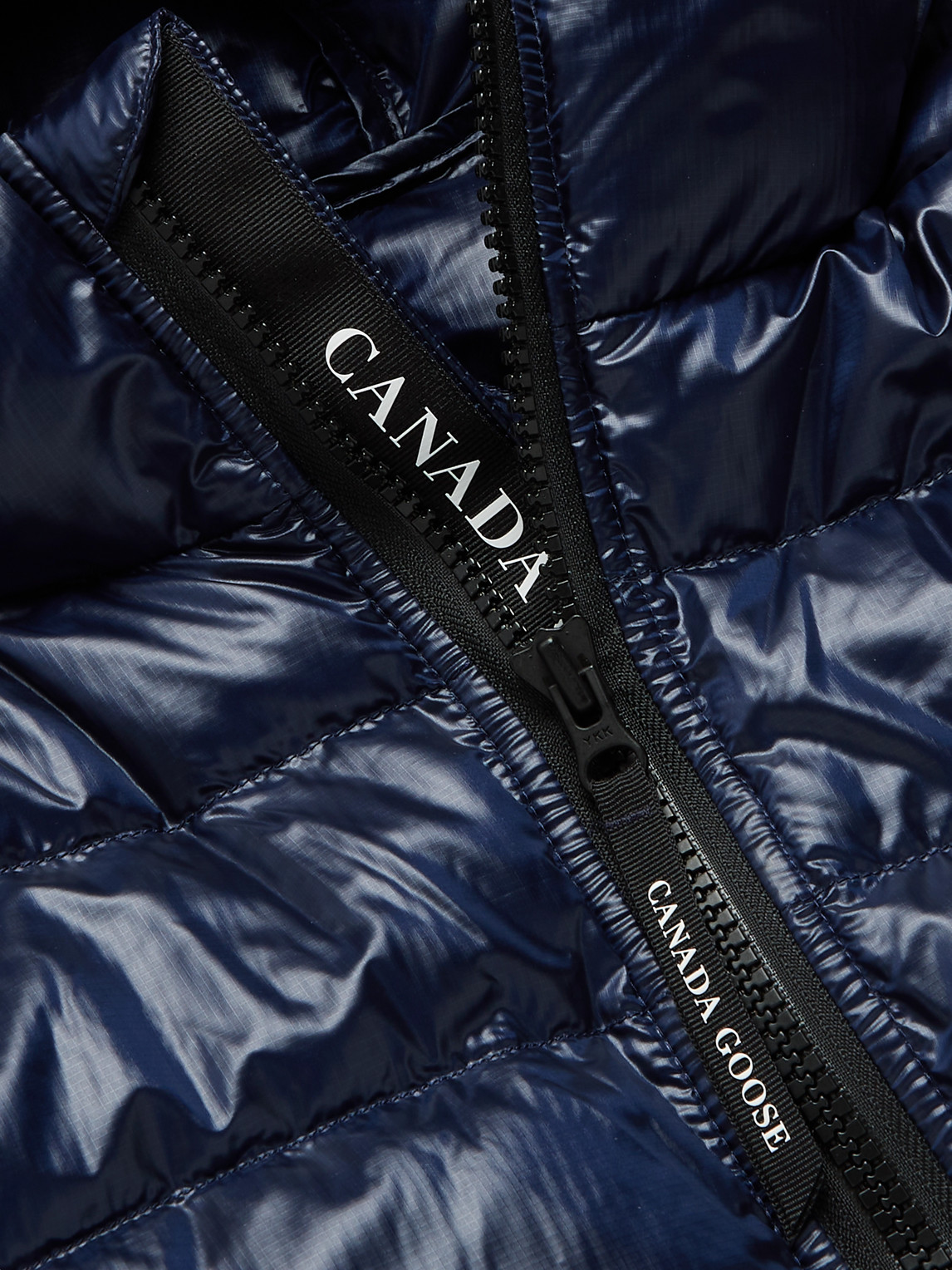 Shop Canada Goose Crofton Slim-fit Recycled Nylon-ripstop Hooded Down Jacket In Blue