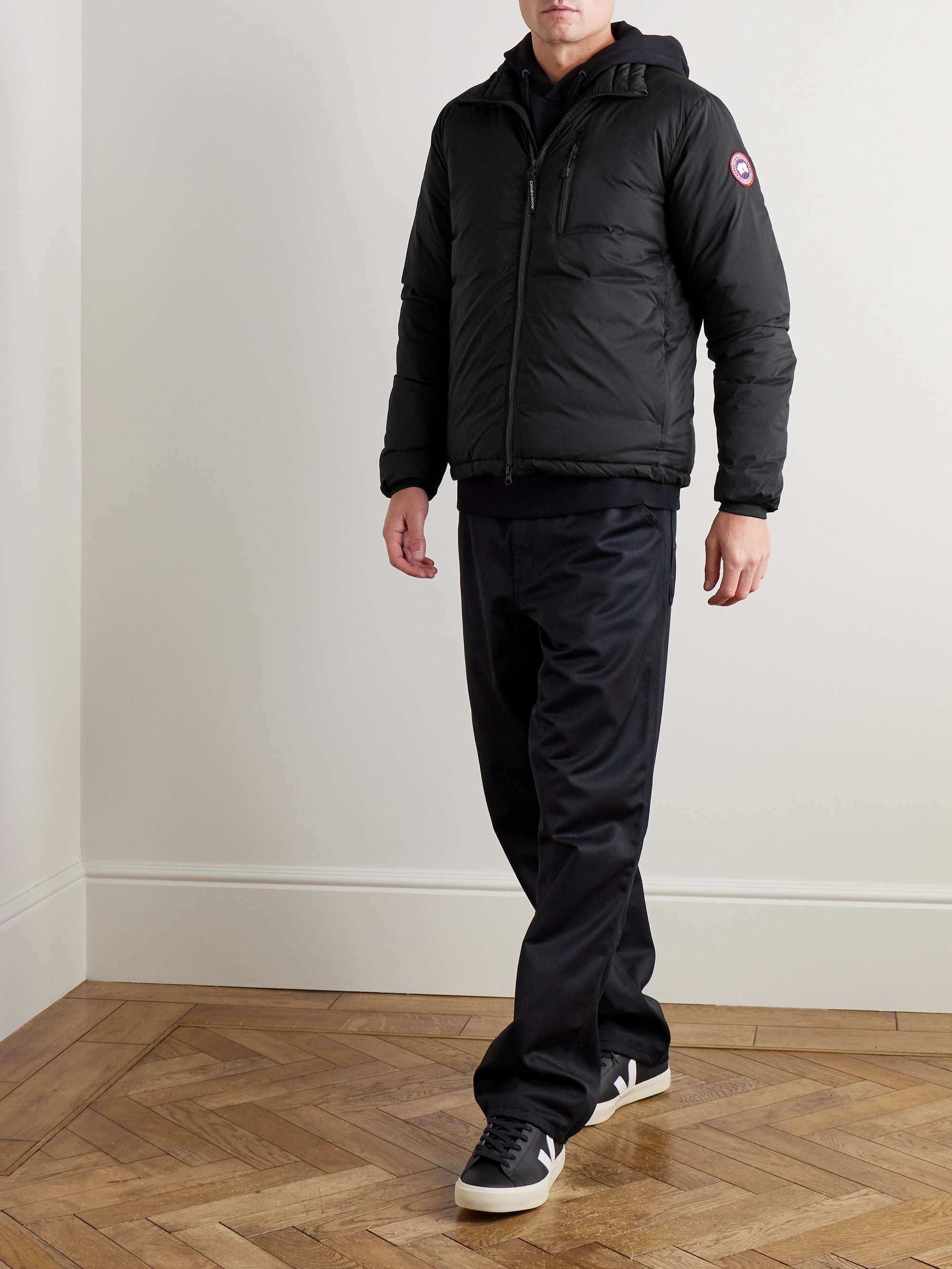 MERELY MADE Quilted Embroidered Cotton-Canvas Down Jacket for Men