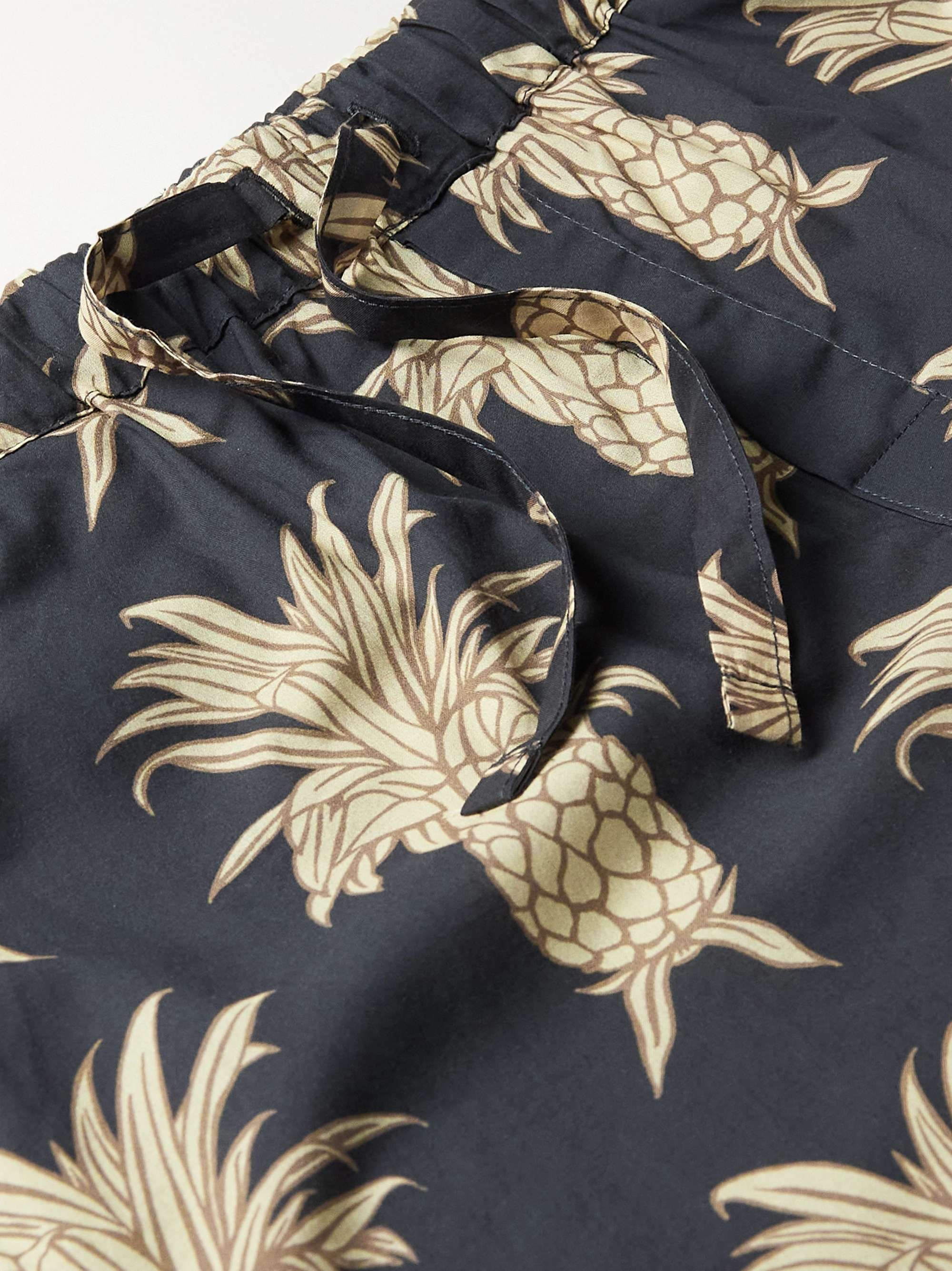 DESMOND & DEMPSEY Printed Cotton Pyjama Shorts