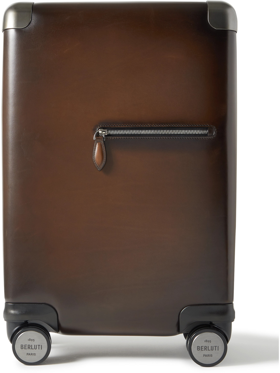 Berluti Formula 1005 Scritto Venezia Leather Carry-on Suitcase In Brown