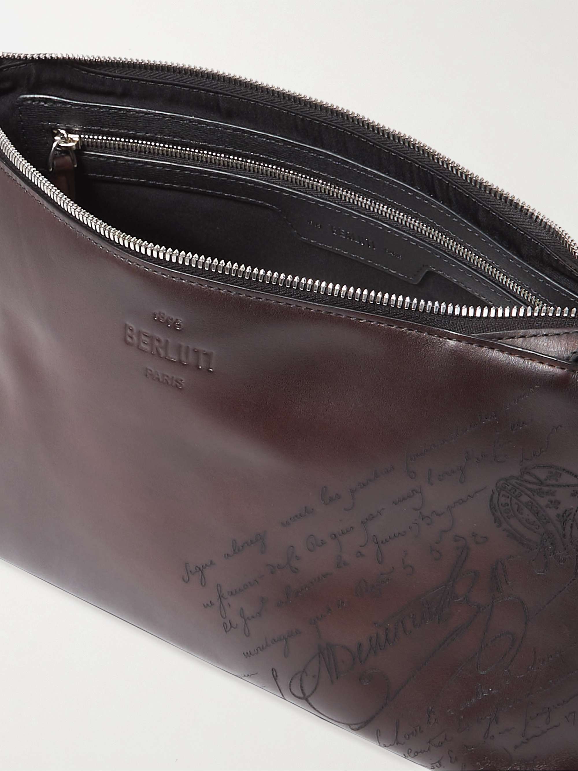 BERLUTI Scritto Leather Wash Bag