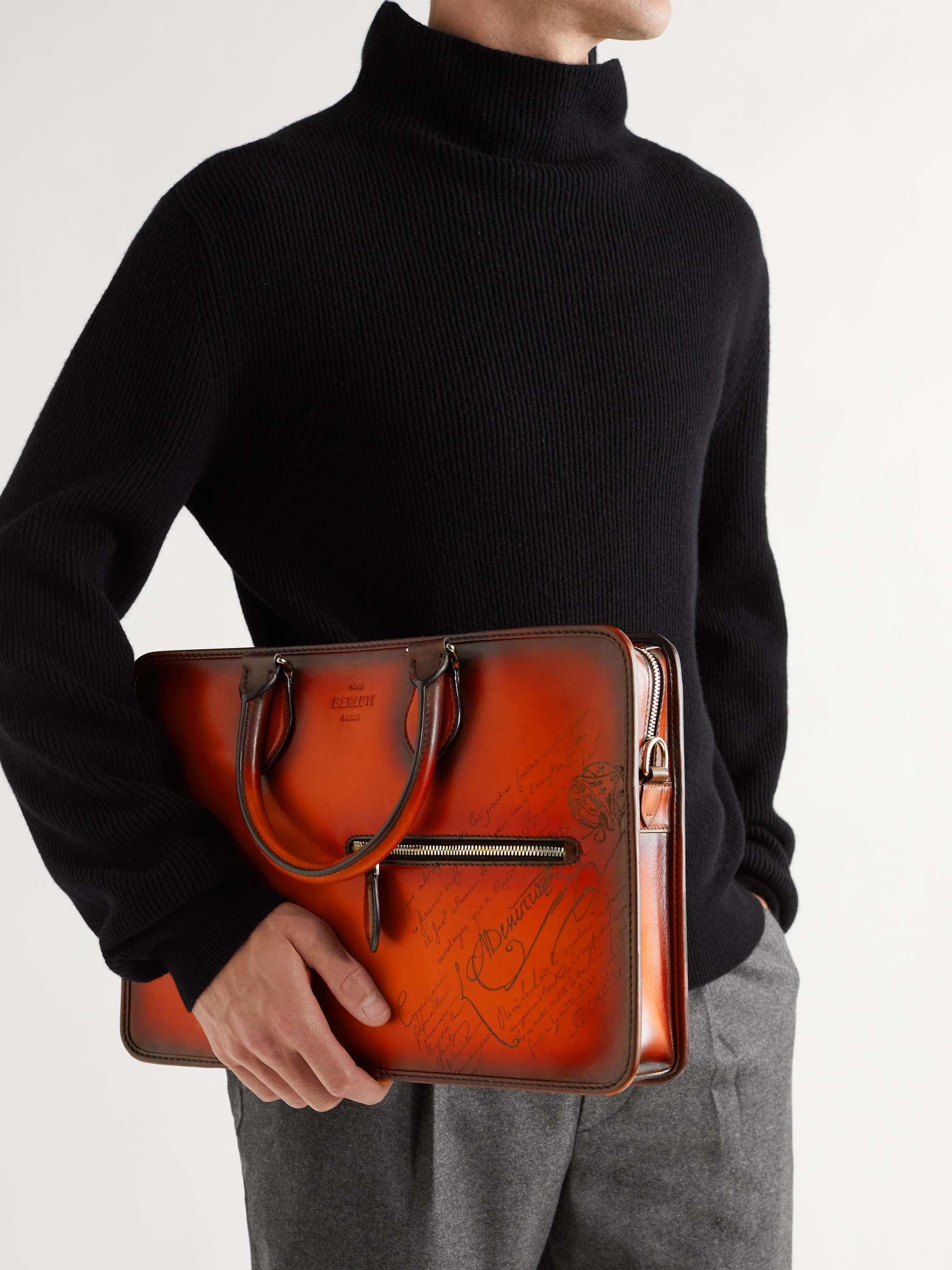 BERLUTI Scritto Venezia Leather Briefcase