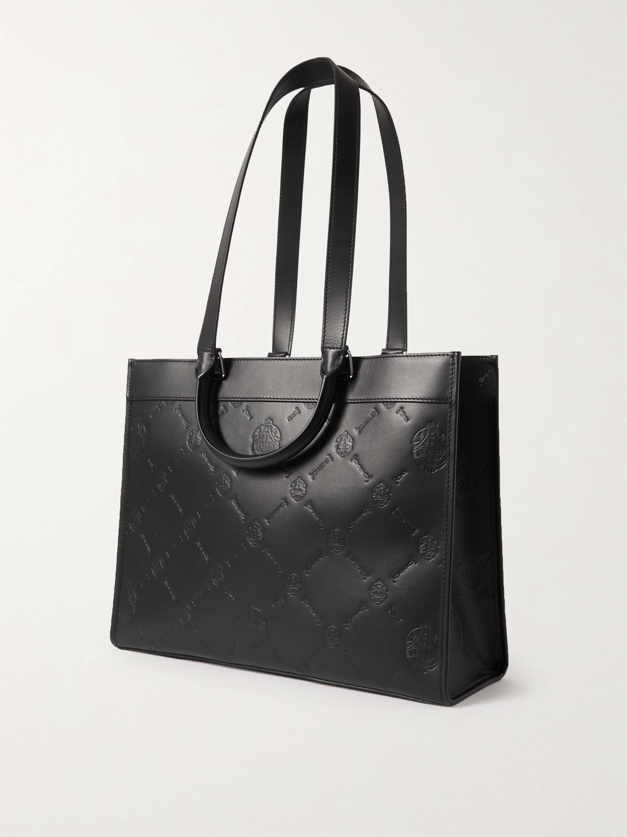 BERLUTI Logo-Debossed Leather Tote Bag